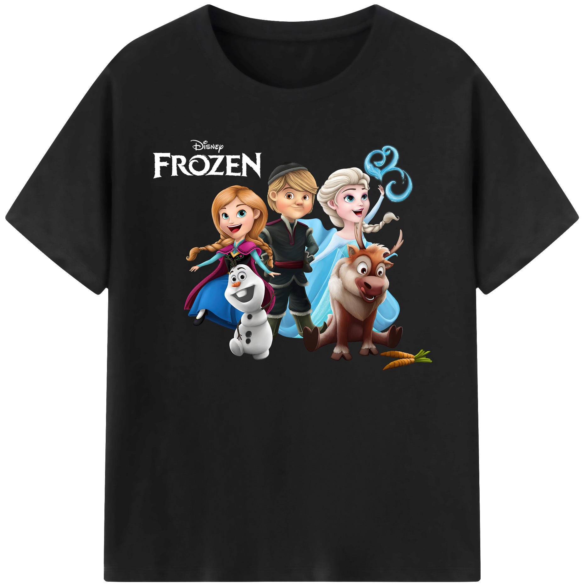 （画像用） アナと雪の女王 アンナ エルサ Frozen Anna Elsa 綿100％ メンズ半袖Tシャツ｜肌触りやわらか＆通気性