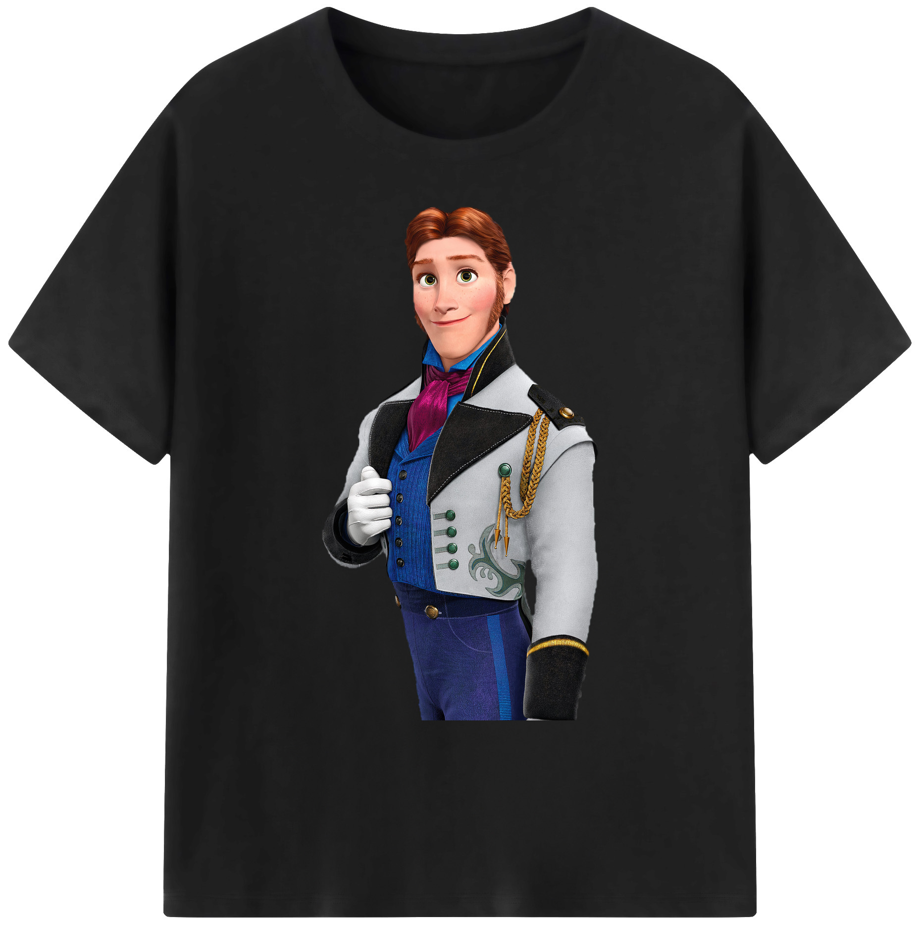 （画像用） アナと雪の女王 アンナ エルサ Frozen Anna Elsa 綿100％ メンズ半袖Tシャツ｜肌触りやわらか＆通気性