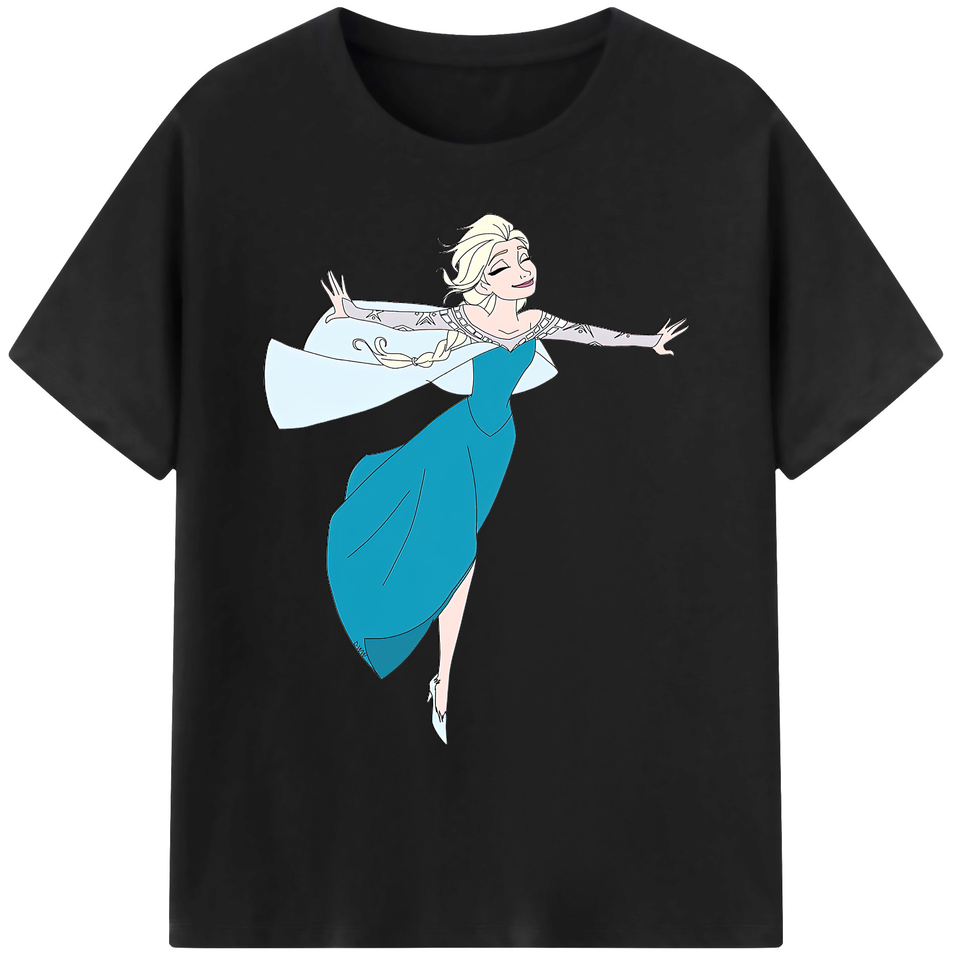 （画像用） アナと雪の女王 アンナ エルサ Frozen Anna Elsa 綿100％ メンズ半袖Tシャツ｜肌触りやわらか＆通気性