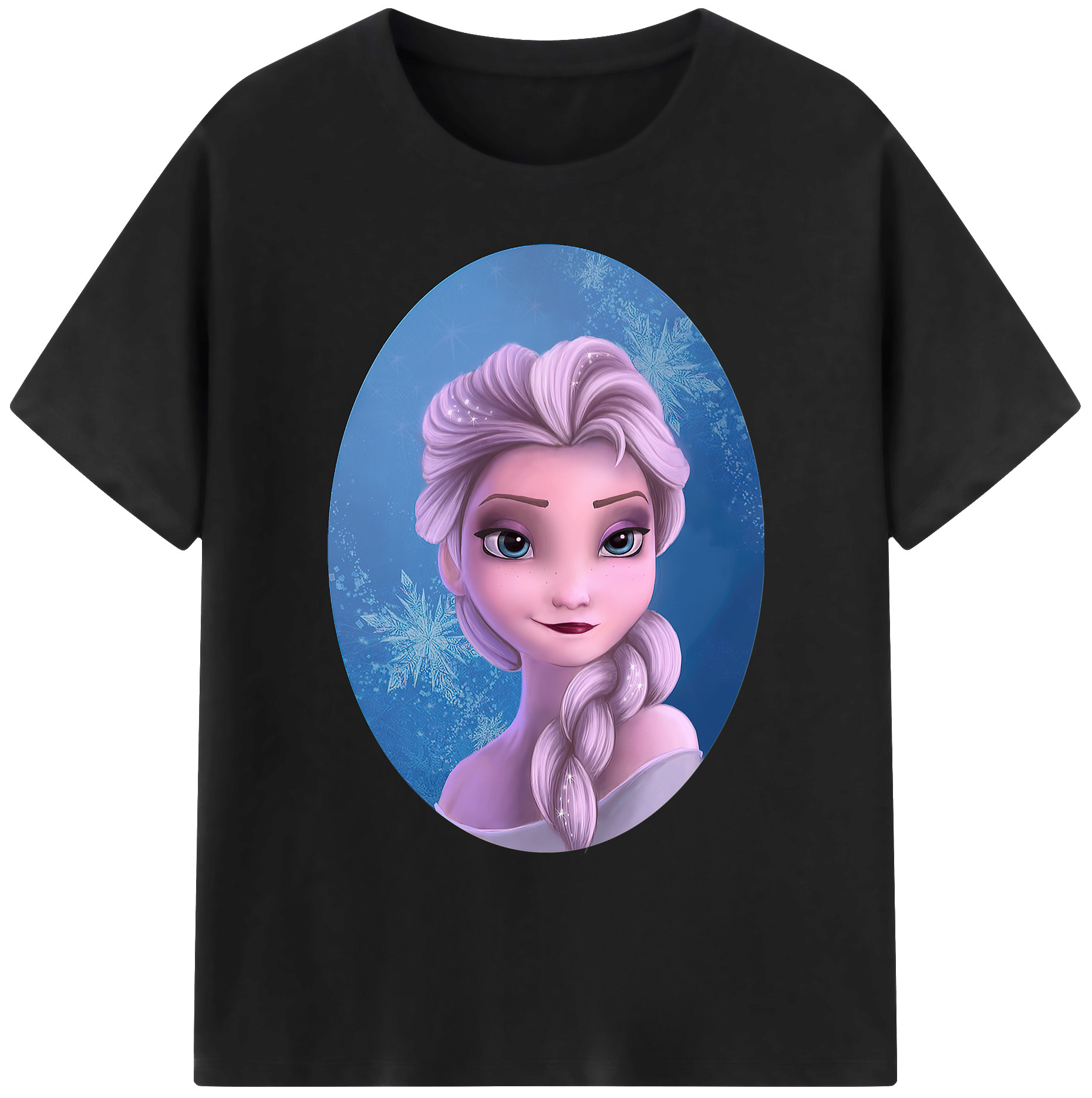 （画像用） アナと雪の女王 アンナ エルサ Frozen Anna Elsa 綿100％ メンズ半袖Tシャツ｜肌触りやわらか＆通気性