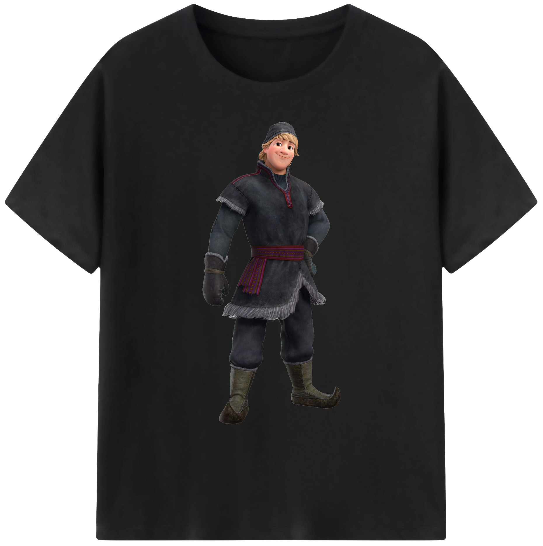 （画像用） アナと雪の女王 アンナ エルサ Frozen Anna Elsa 綿100％ メンズ半袖Tシャツ｜肌触りやわらか＆通気性