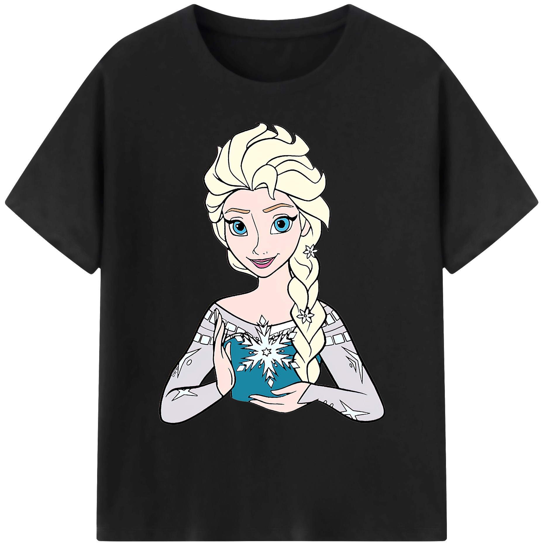 （画像用） アナと雪の女王 アンナ エルサ Frozen Anna Elsa 綿100％ メンズ半袖Tシャツ｜肌触りやわらか＆通気性