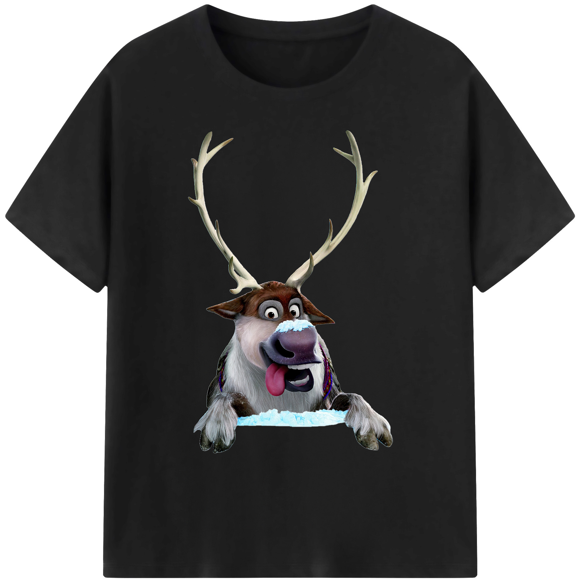 （画像用） アナと雪の女王 アンナ エルサ Frozen Anna Elsa 綿100％ メンズ半袖Tシャツ｜肌触りやわらか＆通気性