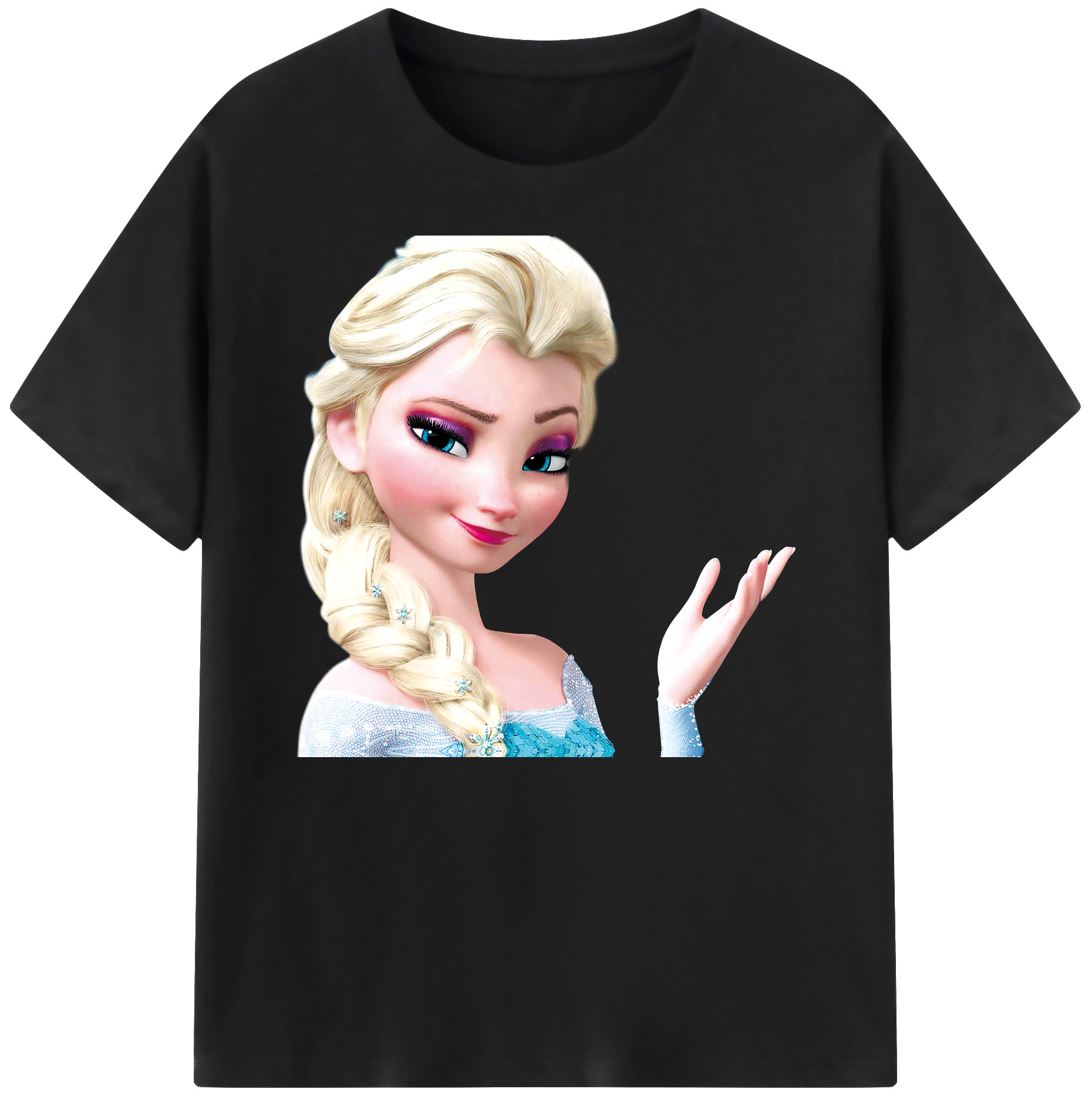 （画像用） アナと雪の女王 アンナ エルサ Frozen Anna Elsa 綿100％ メンズ半袖Tシャツ｜肌触りやわらか＆通気性