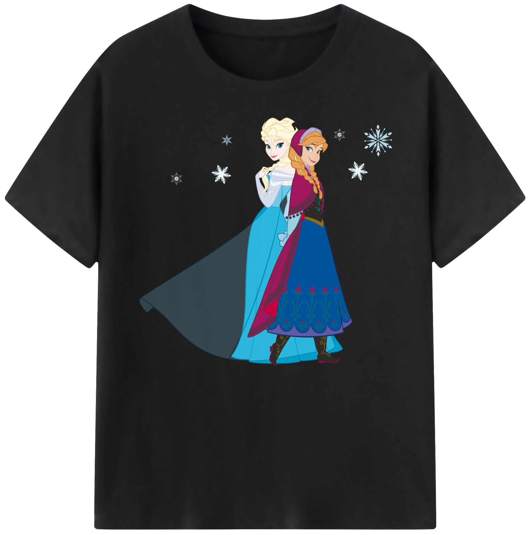 （画像用） アナと雪の女王 アンナ エルサ Frozen Anna Elsa 綿100％ メンズ半袖Tシャツ｜肌触りやわらか＆通気性