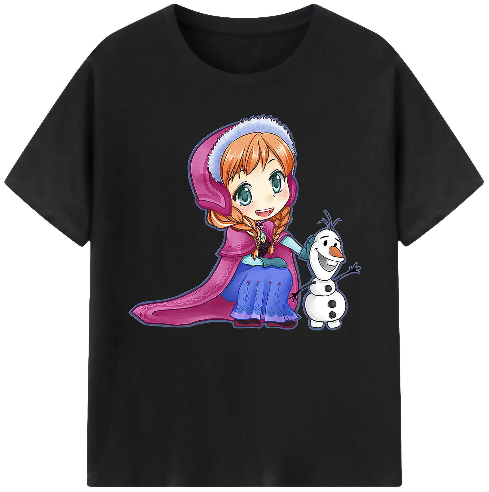 （画像用） アナと雪の女王 アンナ エルサ Frozen Anna Elsa 綿100％ メンズ半袖Tシャツ｜肌触りやわらか＆通気性