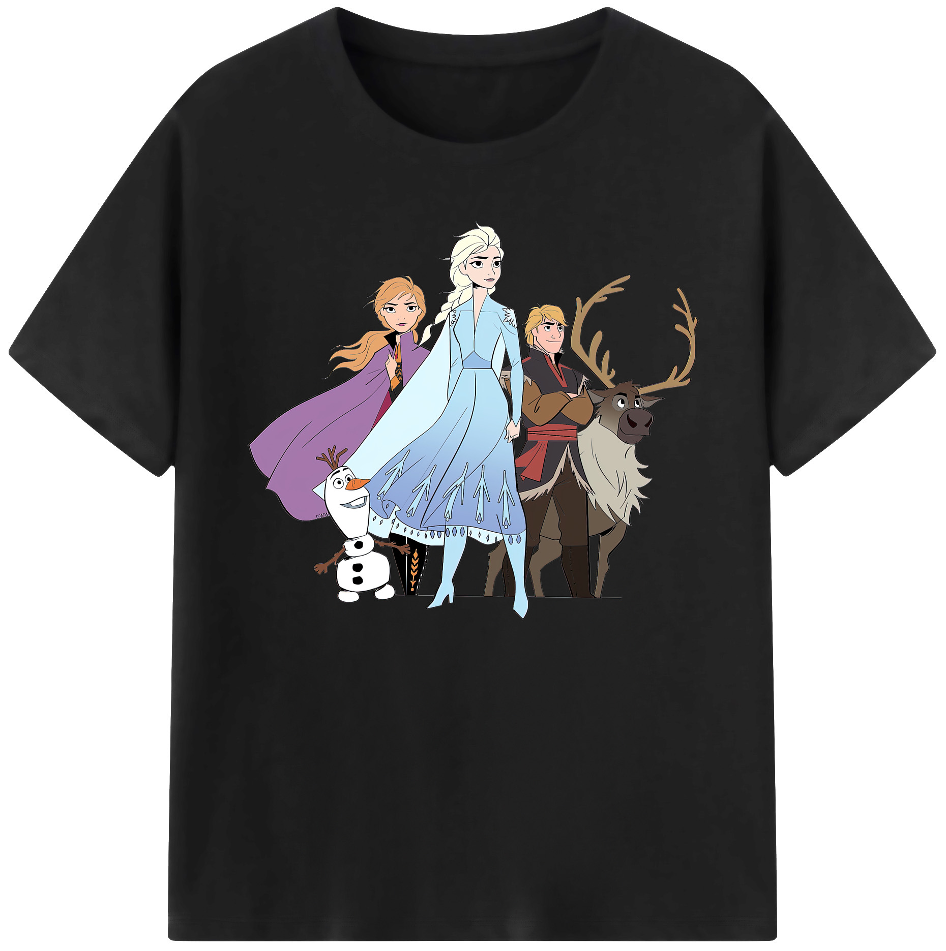 （画像用） アナと雪の女王 アンナ エルサ Frozen Anna Elsa 綿100％ メンズ半袖Tシャツ｜肌触りやわらか＆通気性