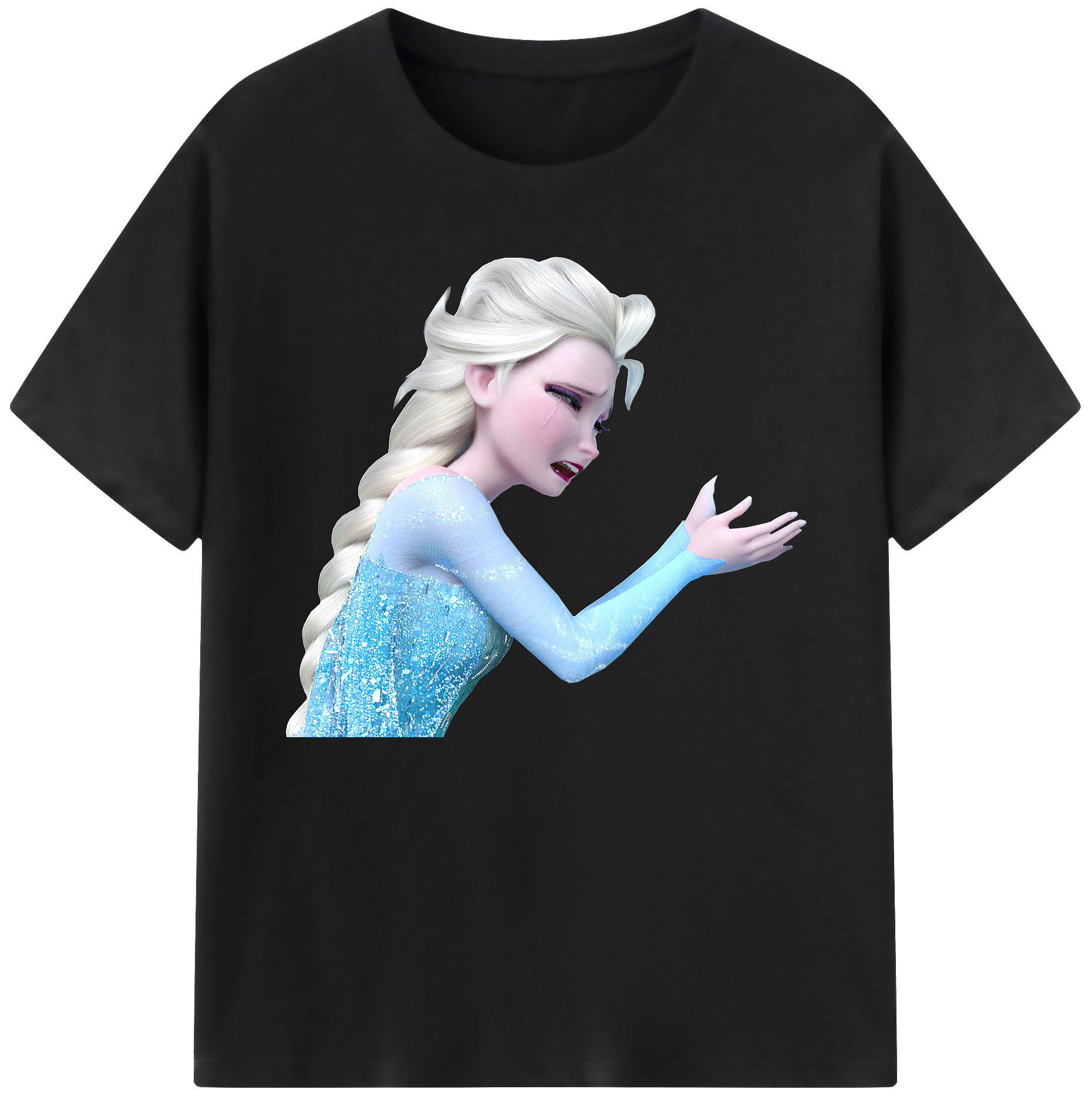 （画像用） アナと雪の女王 アンナ エルサ Frozen Anna Elsa 綿100％ メンズ半袖Tシャツ｜肌触りやわらか＆通気性