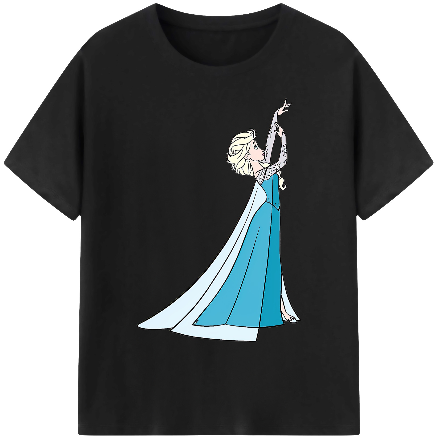 （画像用） アナと雪の女王 アンナ エルサ Frozen Anna Elsa 綿100％ メンズ半袖Tシャツ｜肌触りやわらか＆通気性
