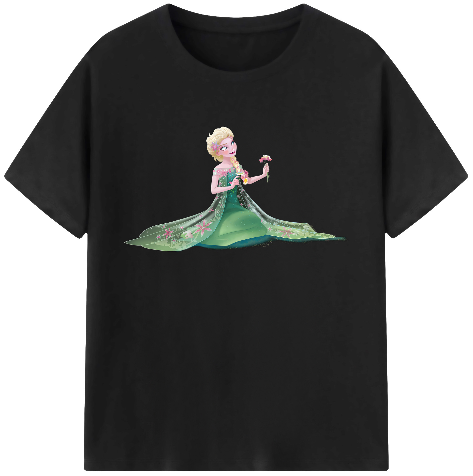 （画像用） アナと雪の女王 アンナ エルサ Frozen Anna Elsa 綿100％ メンズ半袖Tシャツ｜肌触りやわらか＆通気性