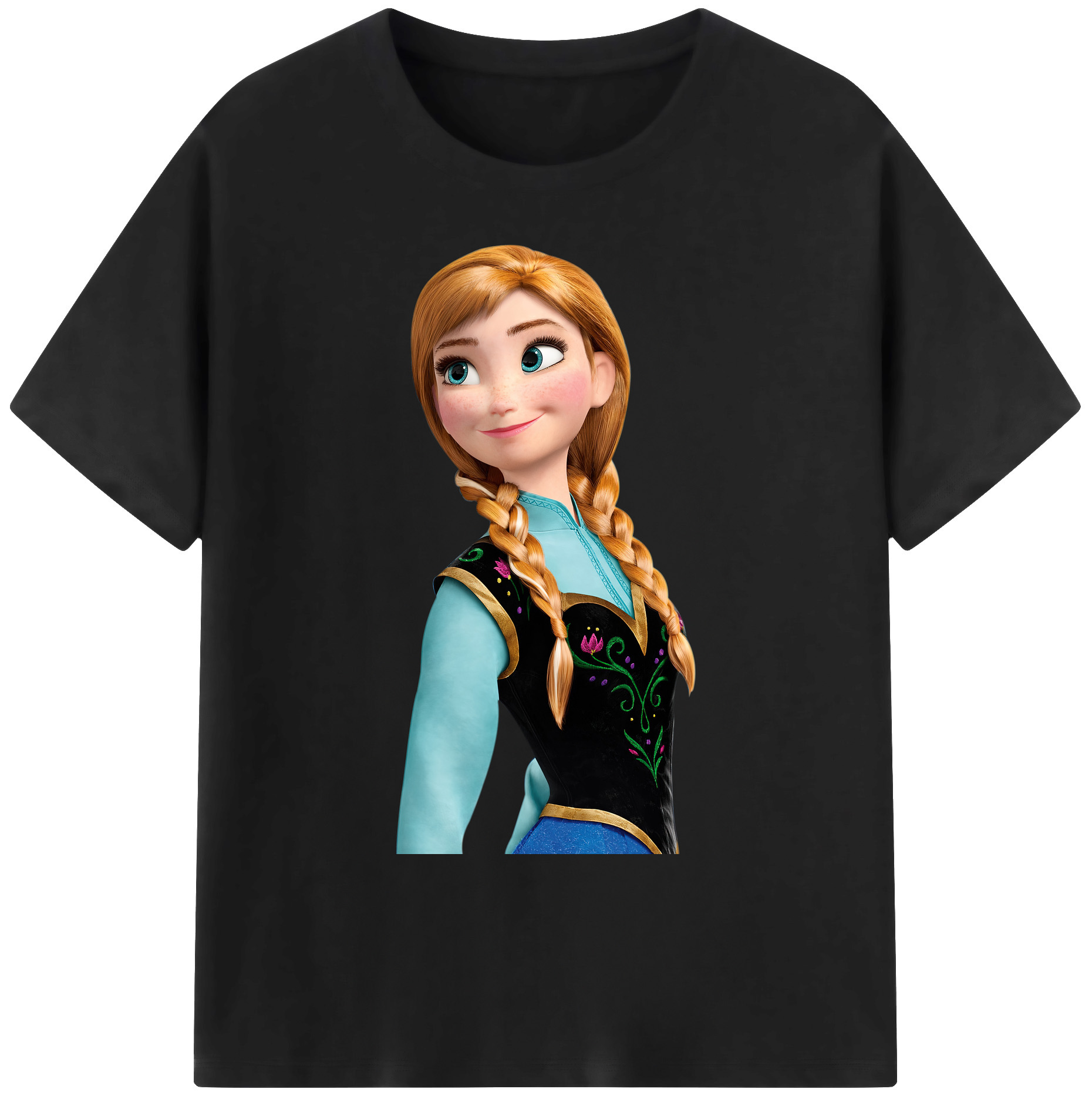 （画像用） アナと雪の女王 アンナ エルサ Frozen Anna Elsa 綿100％ メンズ半袖Tシャツ｜肌触りやわらか＆通気性