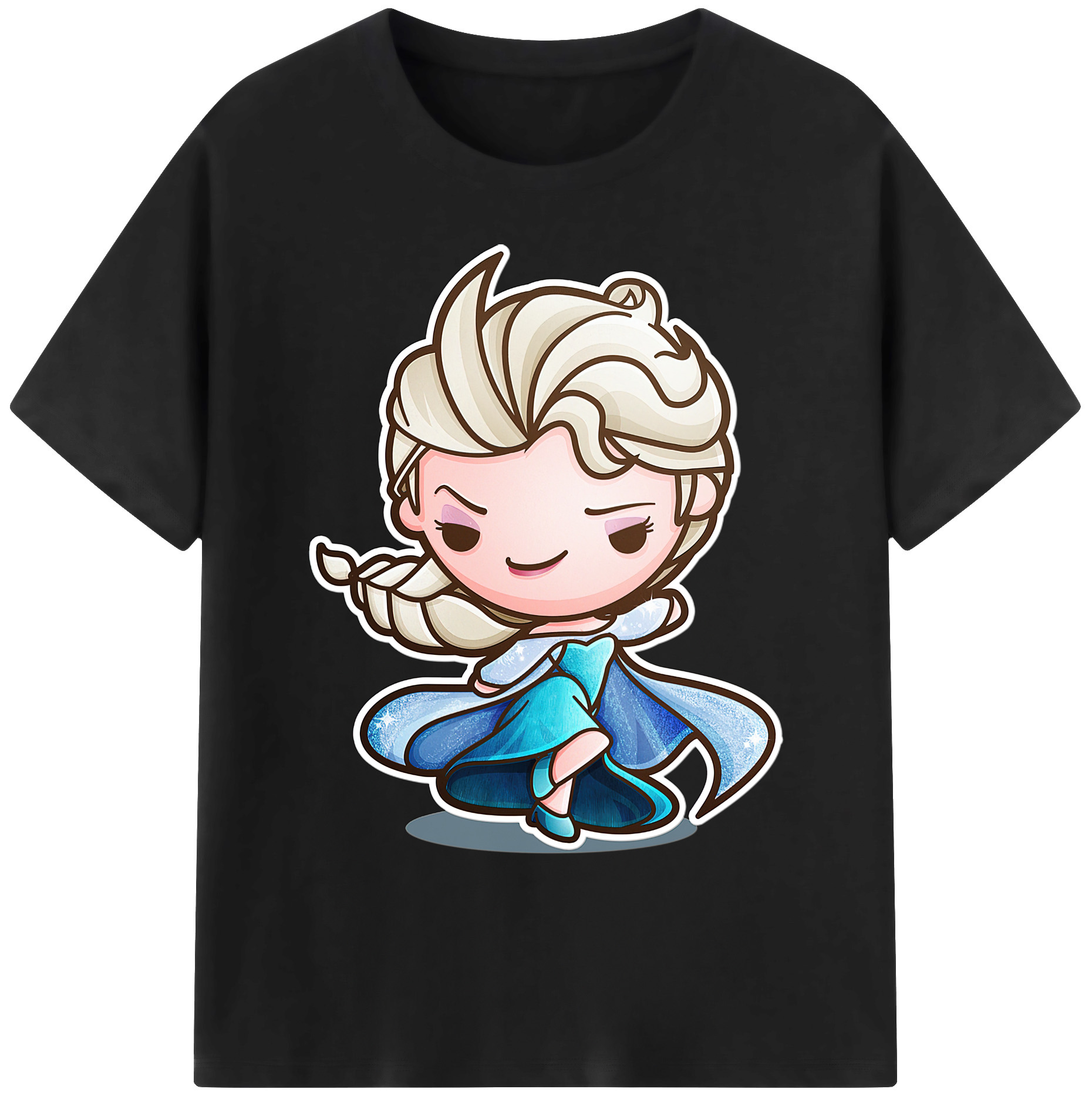 （画像用） アナと雪の女王 アンナ エルサ Frozen Anna Elsa 綿100％ メンズ半袖Tシャツ｜肌触りやわらか＆通気性