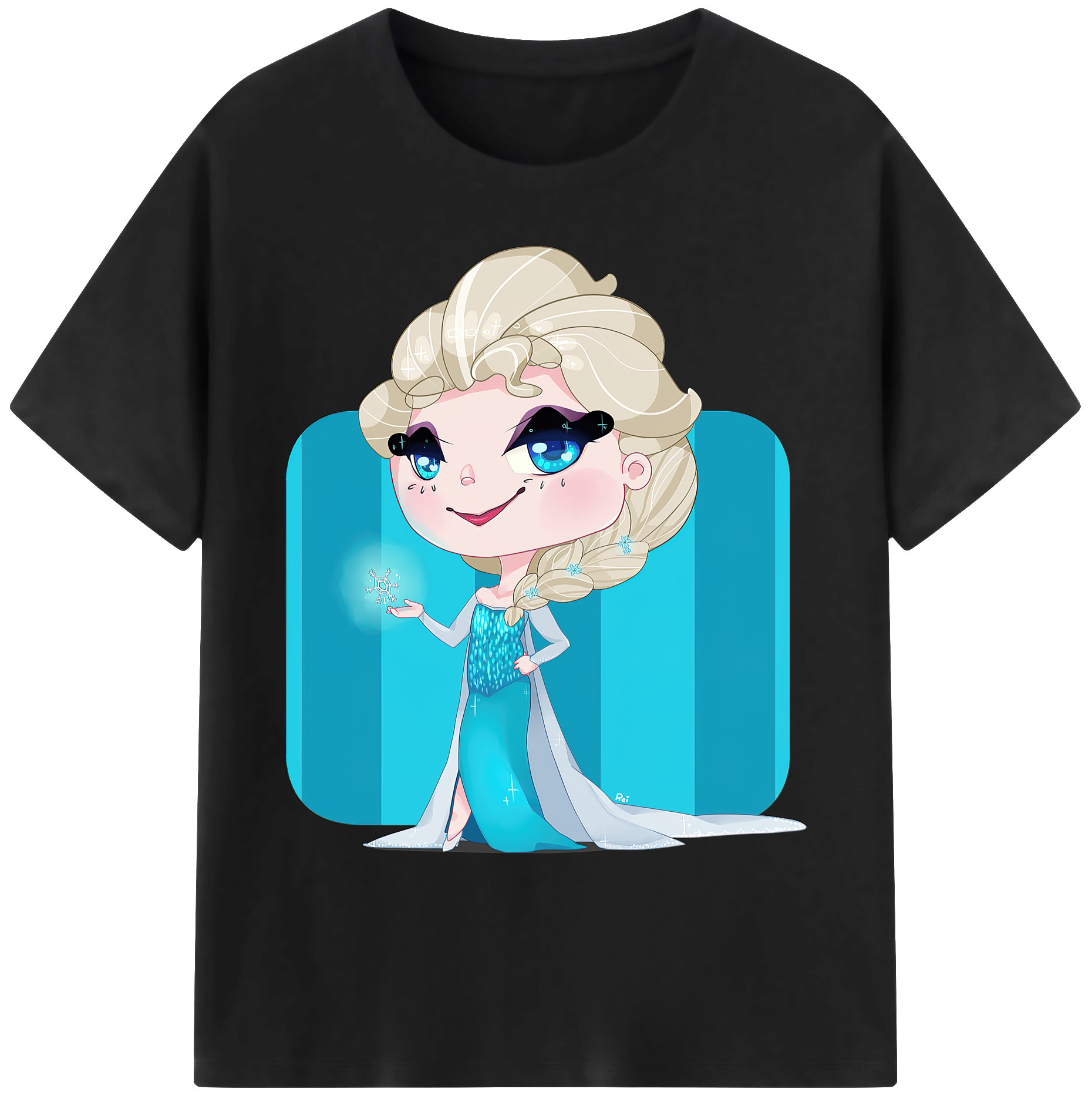 （画像用） アナと雪の女王 アンナ エルサ Frozen Anna Elsa 綿100％ メンズ半袖Tシャツ｜肌触りやわらか＆通気性