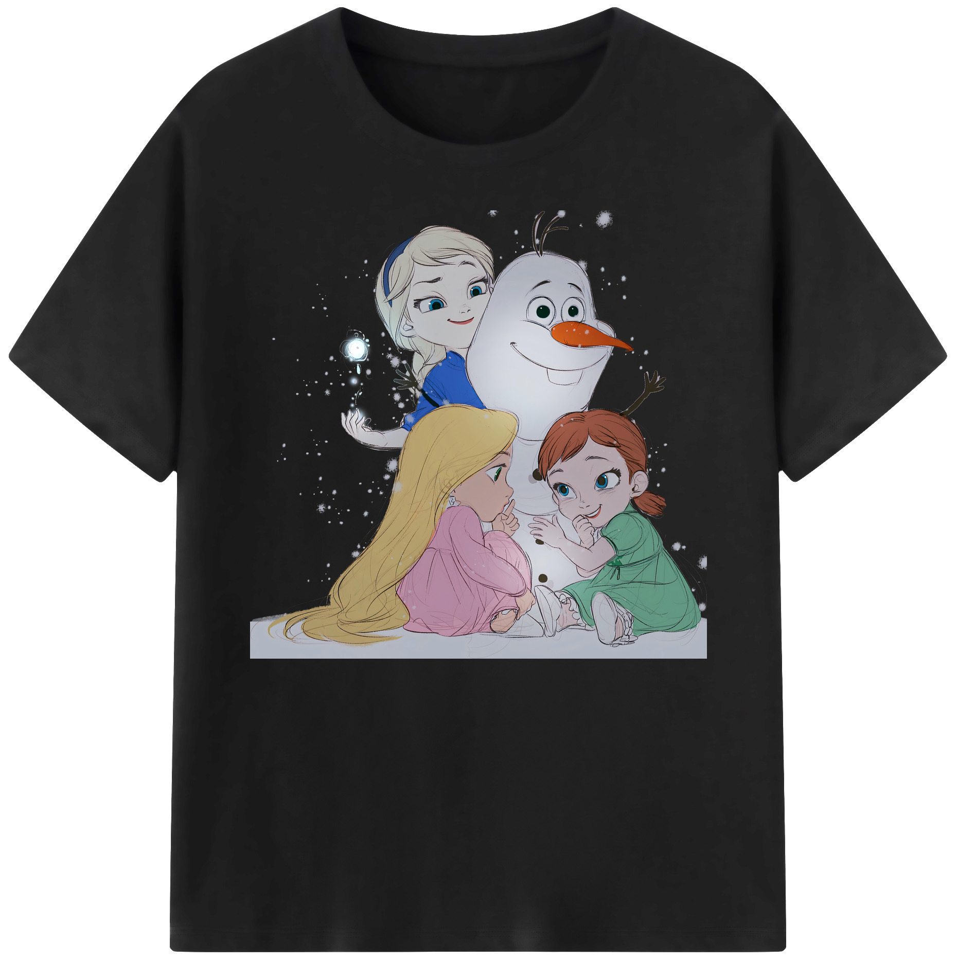 （画像用） アナと雪の女王 アンナ エルサ Frozen Anna Elsa 綿100％ メンズ半袖Tシャツ｜肌触りやわらか＆通気性