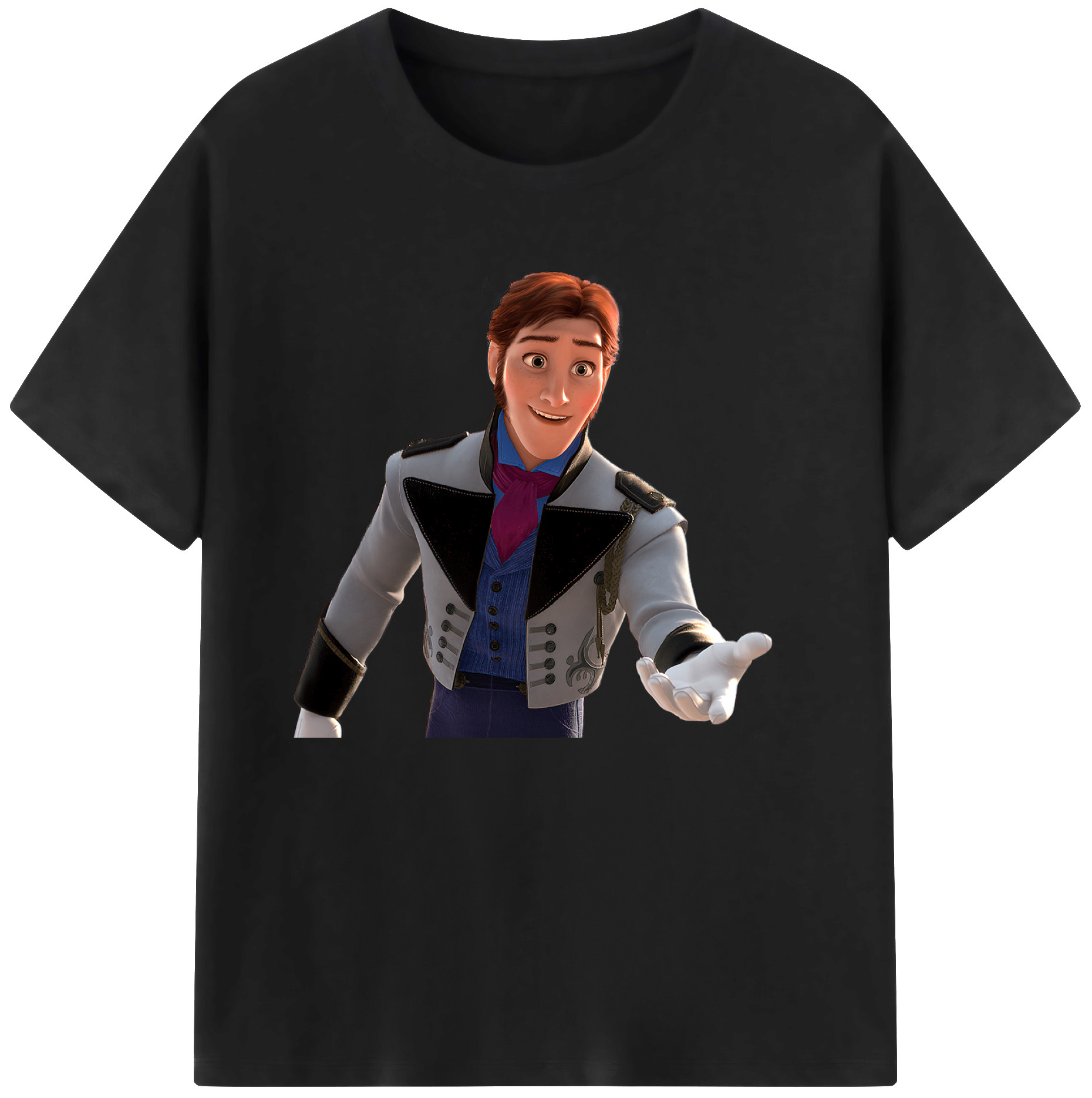 （画像用） アナと雪の女王 アンナ エルサ Frozen Anna Elsa 綿100％ メンズ半袖Tシャツ｜肌触りやわらか＆通気性