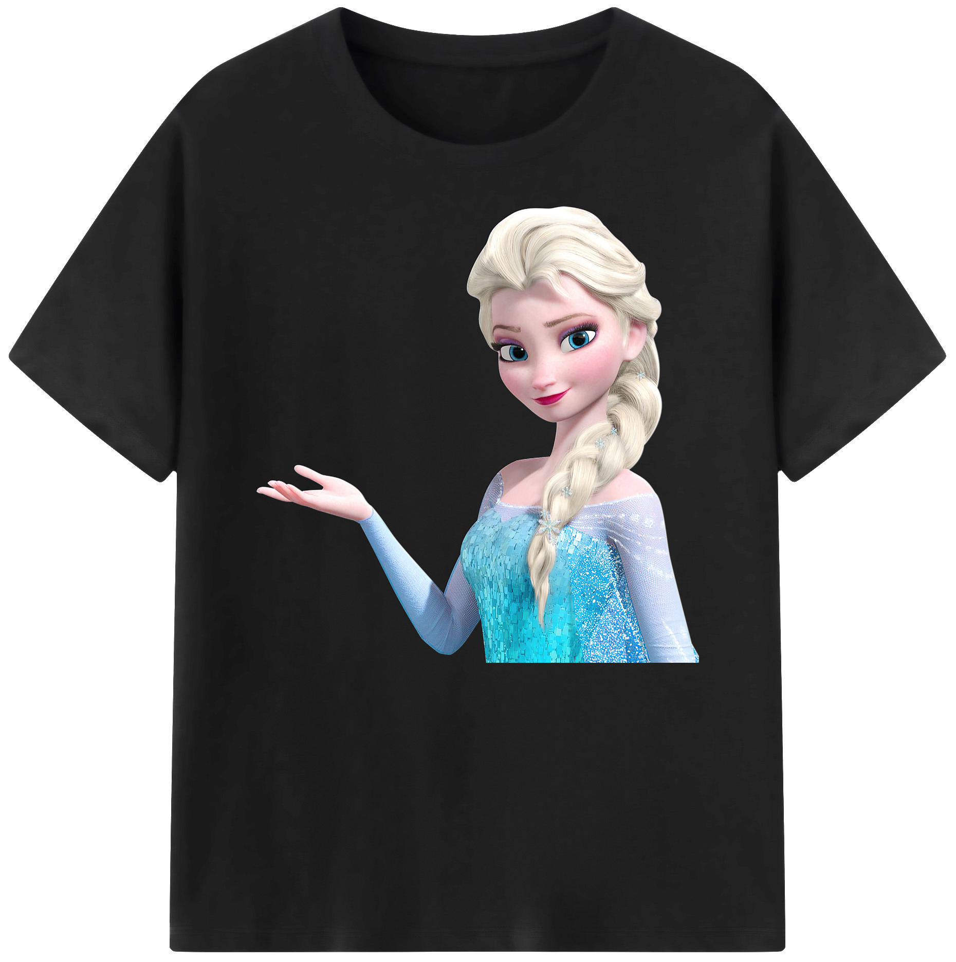 （画像用） アナと雪の女王 アンナ エルサ Frozen Anna Elsa 綿100％ メンズ半袖Tシャツ｜肌触りやわらか＆通気性
