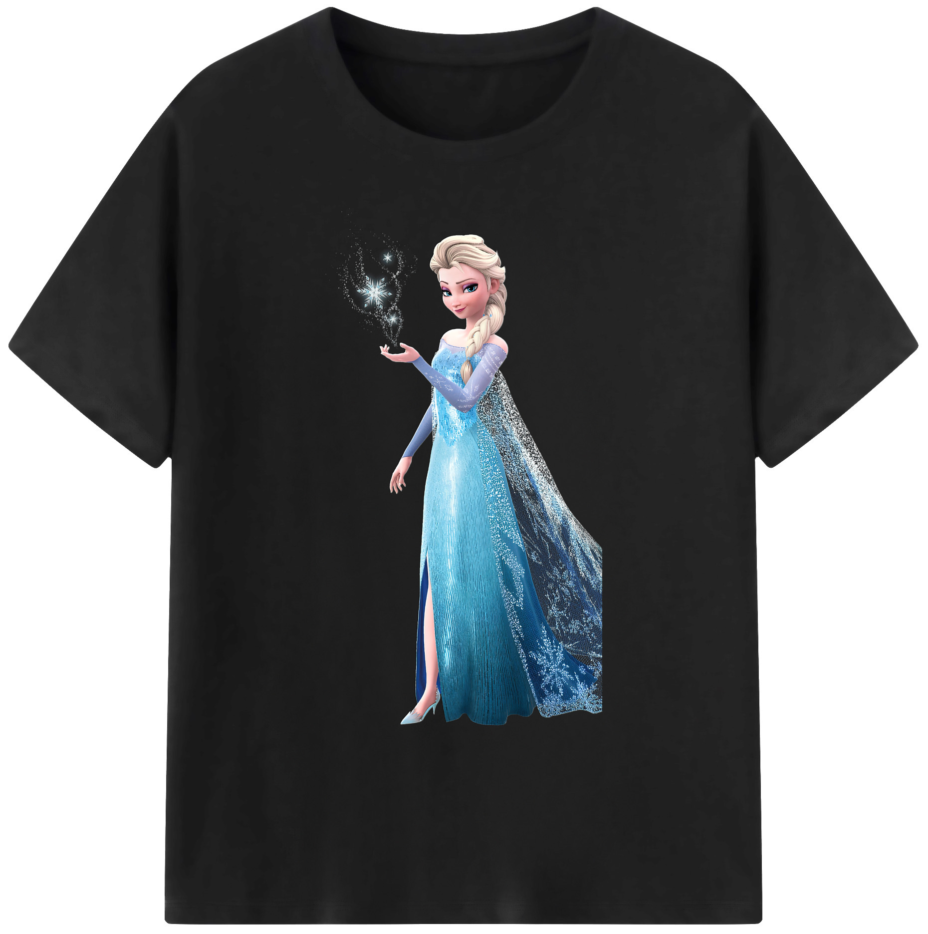 （画像用） アナと雪の女王 アンナ エルサ Frozen Anna Elsa 綿100％ メンズ半袖Tシャツ｜肌触りやわらか＆通気性