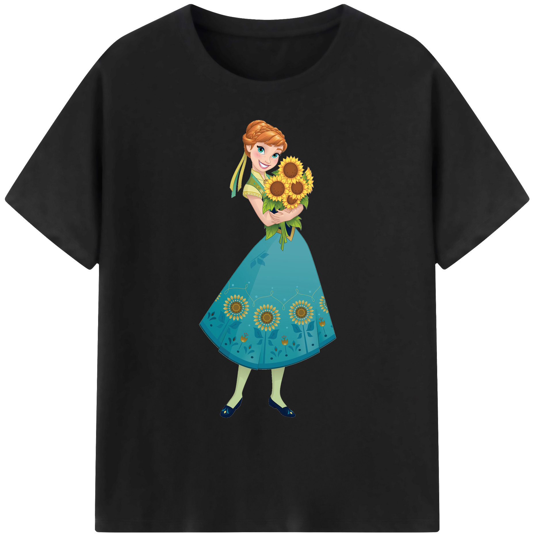 （画像用） アナと雪の女王 アンナ エルサ Frozen Anna Elsa 綿100％ メンズ半袖Tシャツ｜肌触りやわらか＆通気性