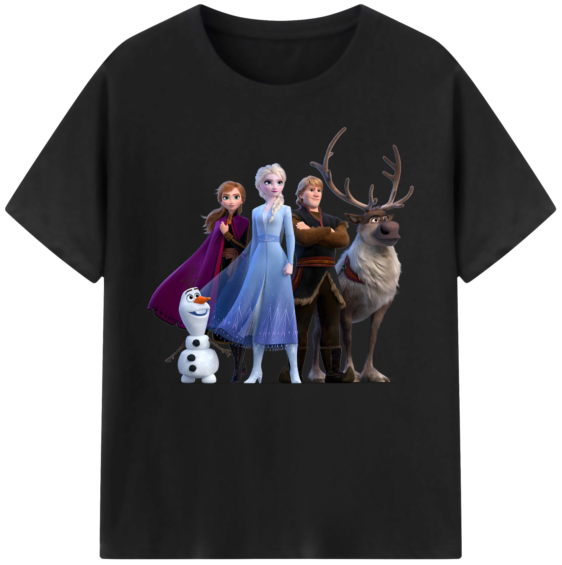 （画像用） アナと雪の女王 アンナ エルサ Frozen Anna Elsa 綿100％ メンズ半袖Tシャツ｜肌触りやわらか＆通気性