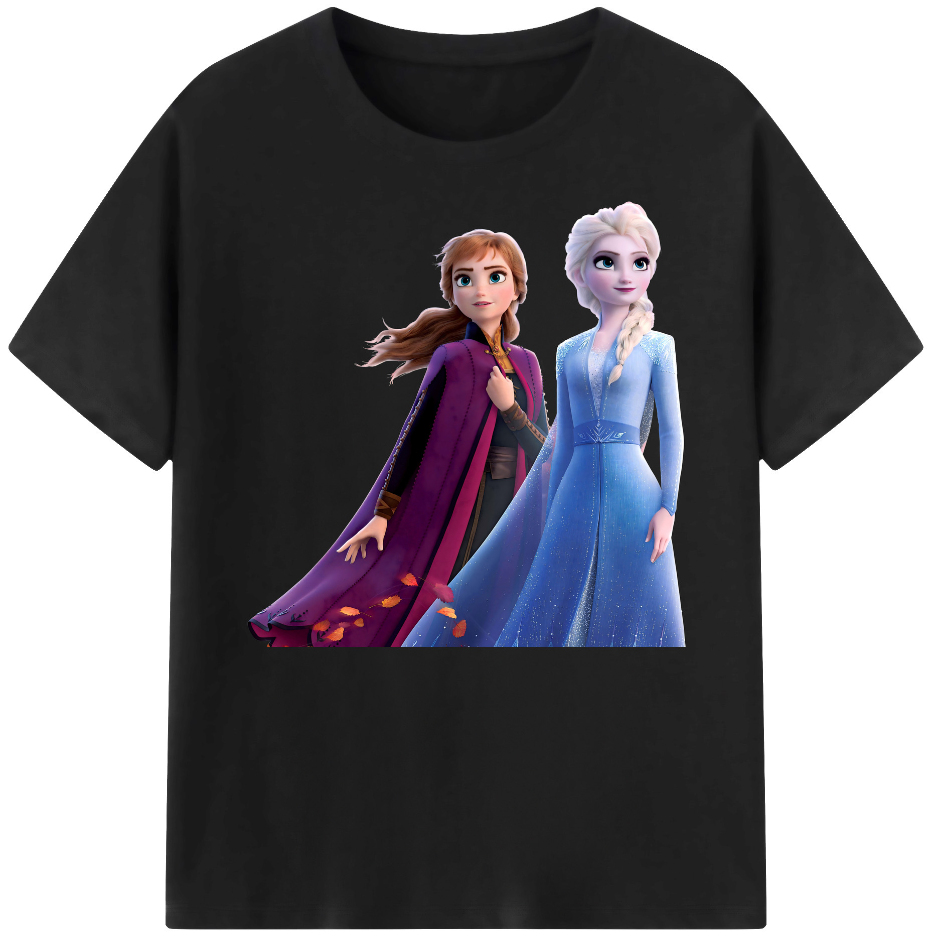 （画像用） アナと雪の女王 アンナ エルサ Frozen Anna Elsa 綿100％ メンズ半袖Tシャツ｜肌触りやわらか＆通気性