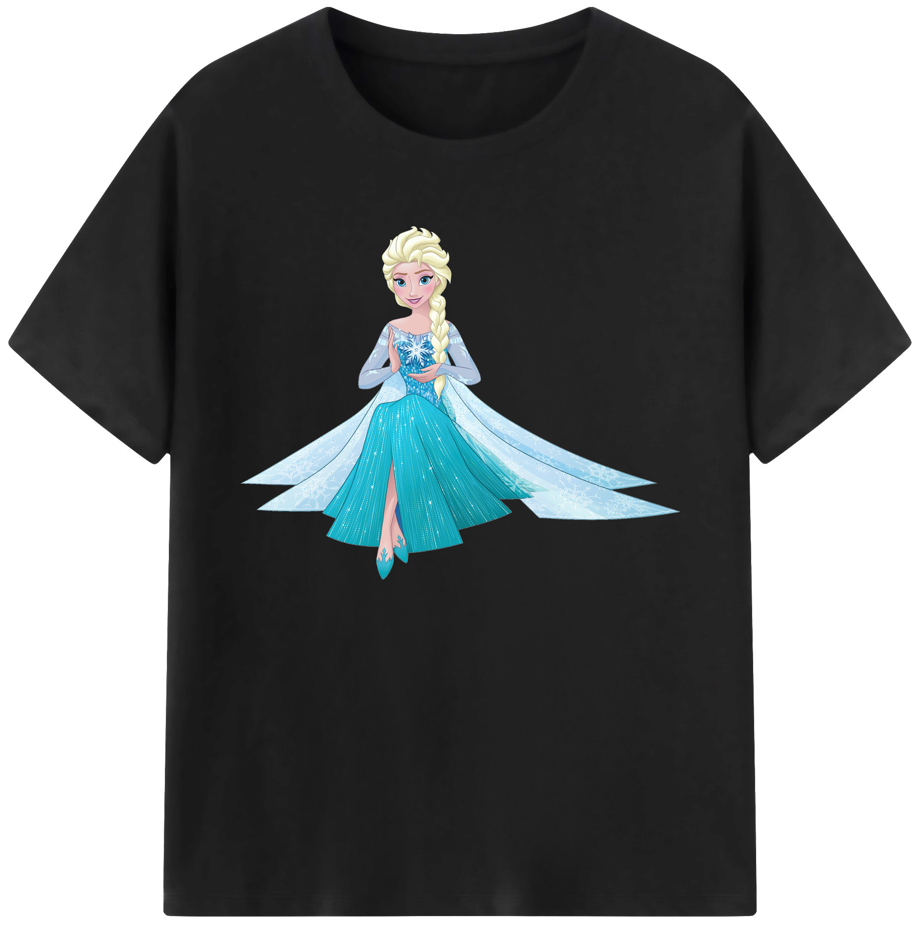 （画像用） アナと雪の女王 アンナ エルサ Frozen Anna Elsa 綿100％ メンズ半袖Tシャツ｜肌触りやわらか＆通気性