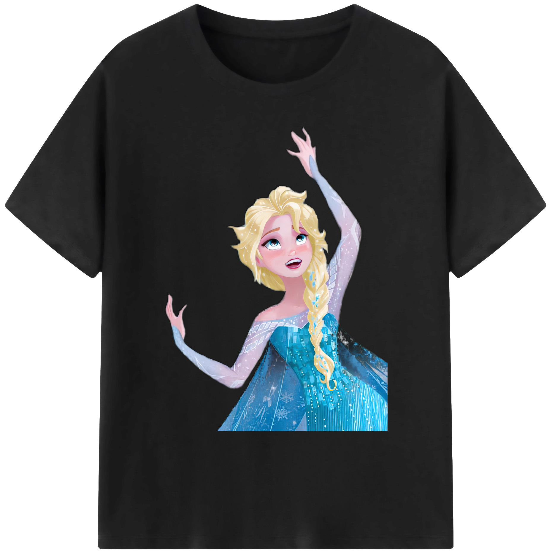 （画像用） アナと雪の女王 アンナ エルサ Frozen Anna Elsa 綿100％ メンズ半袖Tシャツ｜肌触りやわらか＆通気性