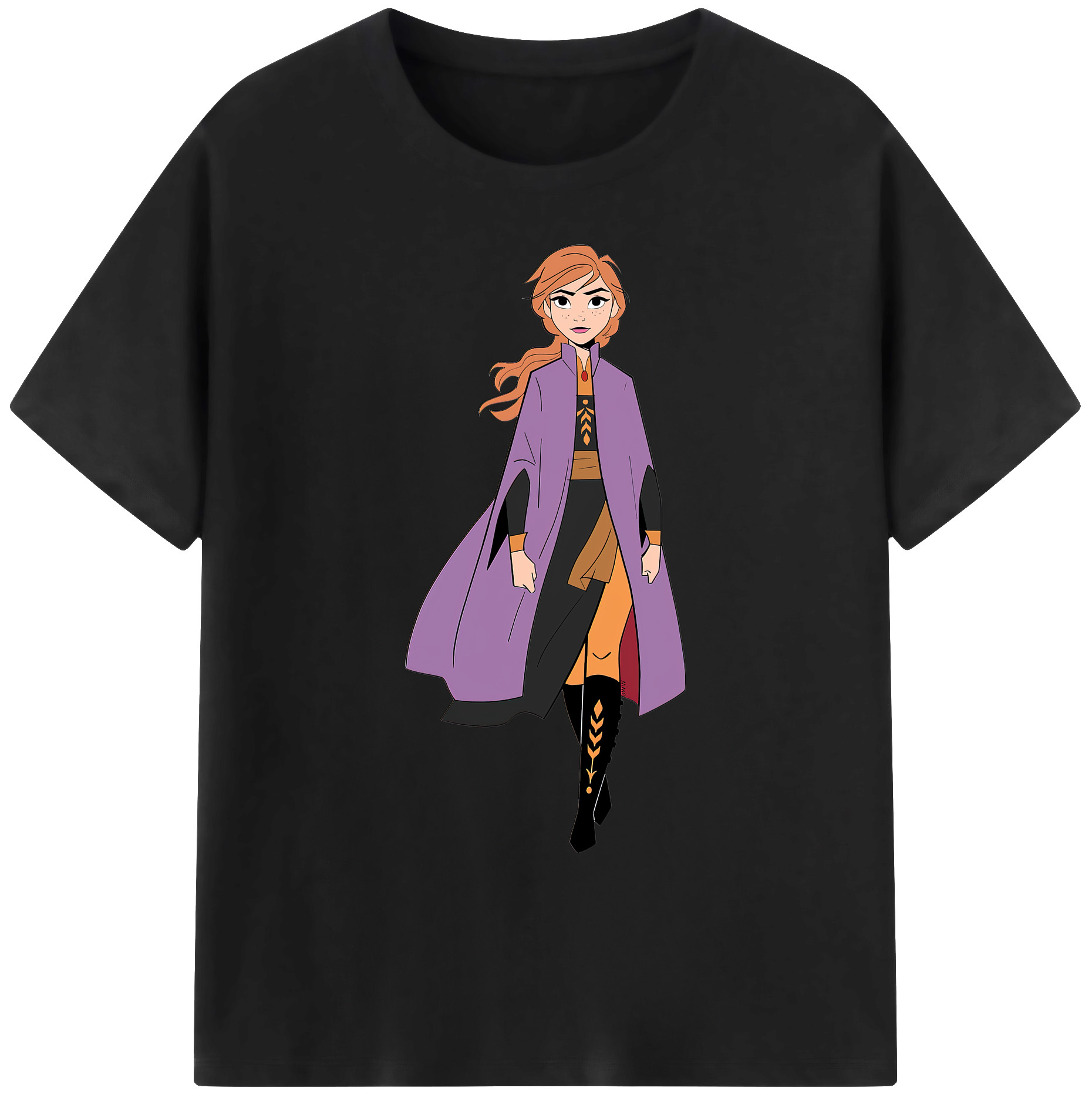 （画像用） アナと雪の女王 アンナ エルサ Frozen Anna Elsa 綿100％ メンズ半袖Tシャツ｜肌触りやわらか＆通気性
