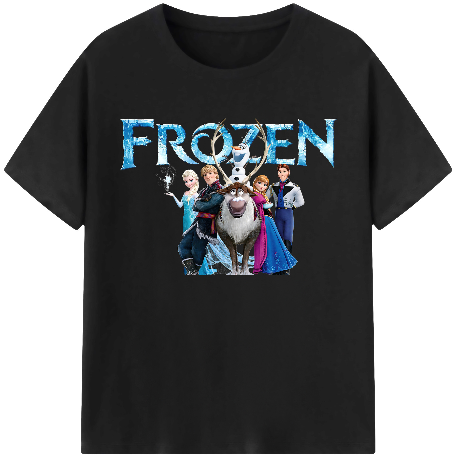 （画像用） アナと雪の女王 アンナ エルサ Frozen Anna Elsa 綿100％ メンズ半袖Tシャツ｜肌触りやわらか＆通気性