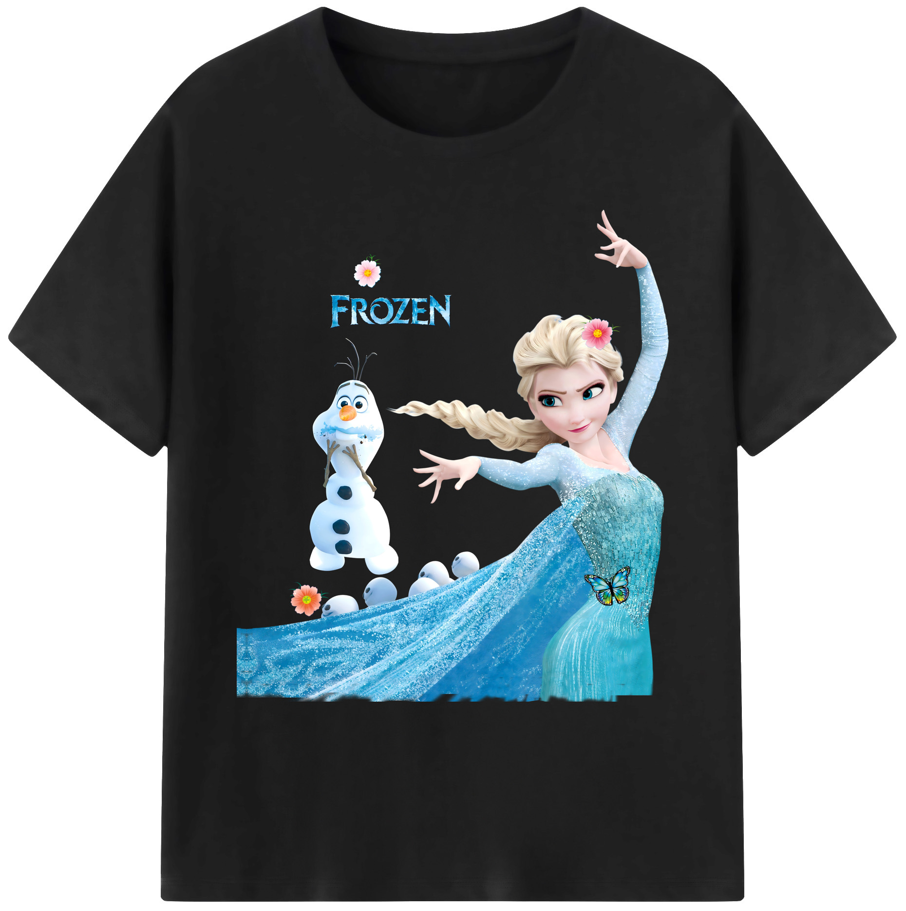 （画像用） アナと雪の女王 アンナ エルサ Frozen Anna Elsa 綿100％ メンズ半袖Tシャツ｜肌触りやわらか＆通気性