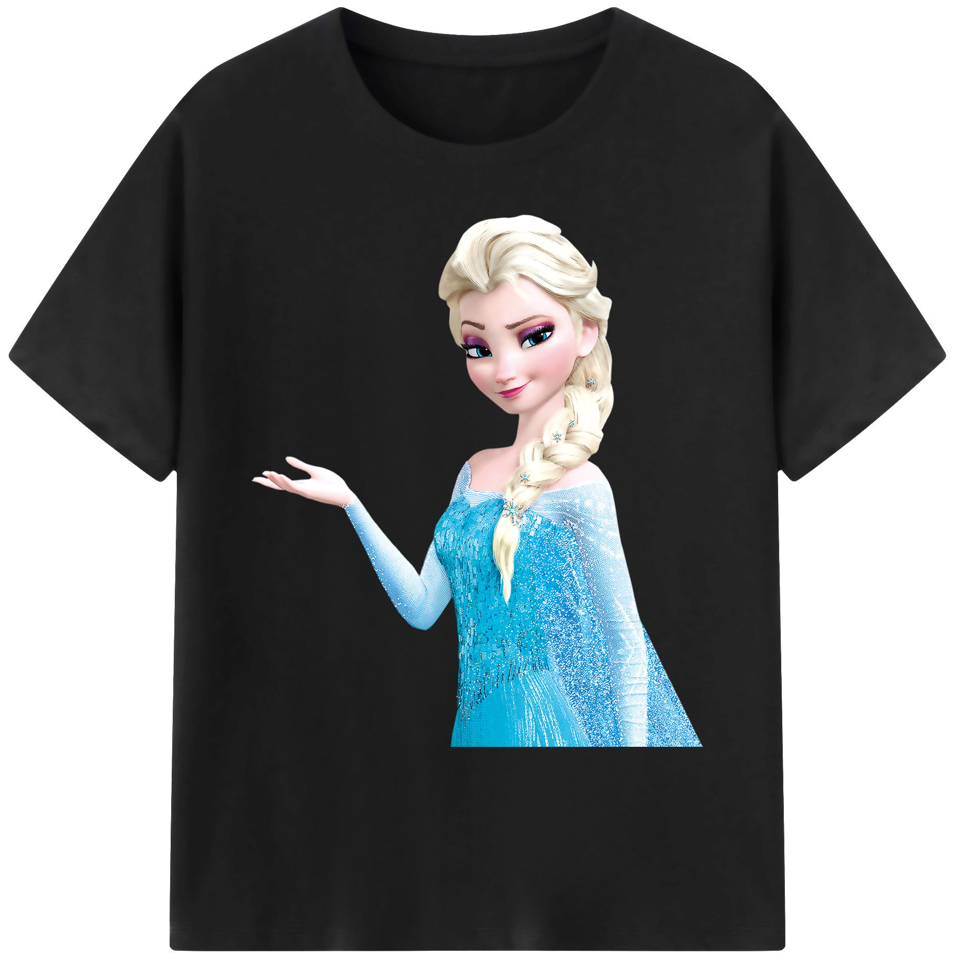 （画像用） アナと雪の女王 アンナ エルサ Frozen Anna Elsa 綿100％ メンズ半袖Tシャツ｜肌触りやわらか＆通気性