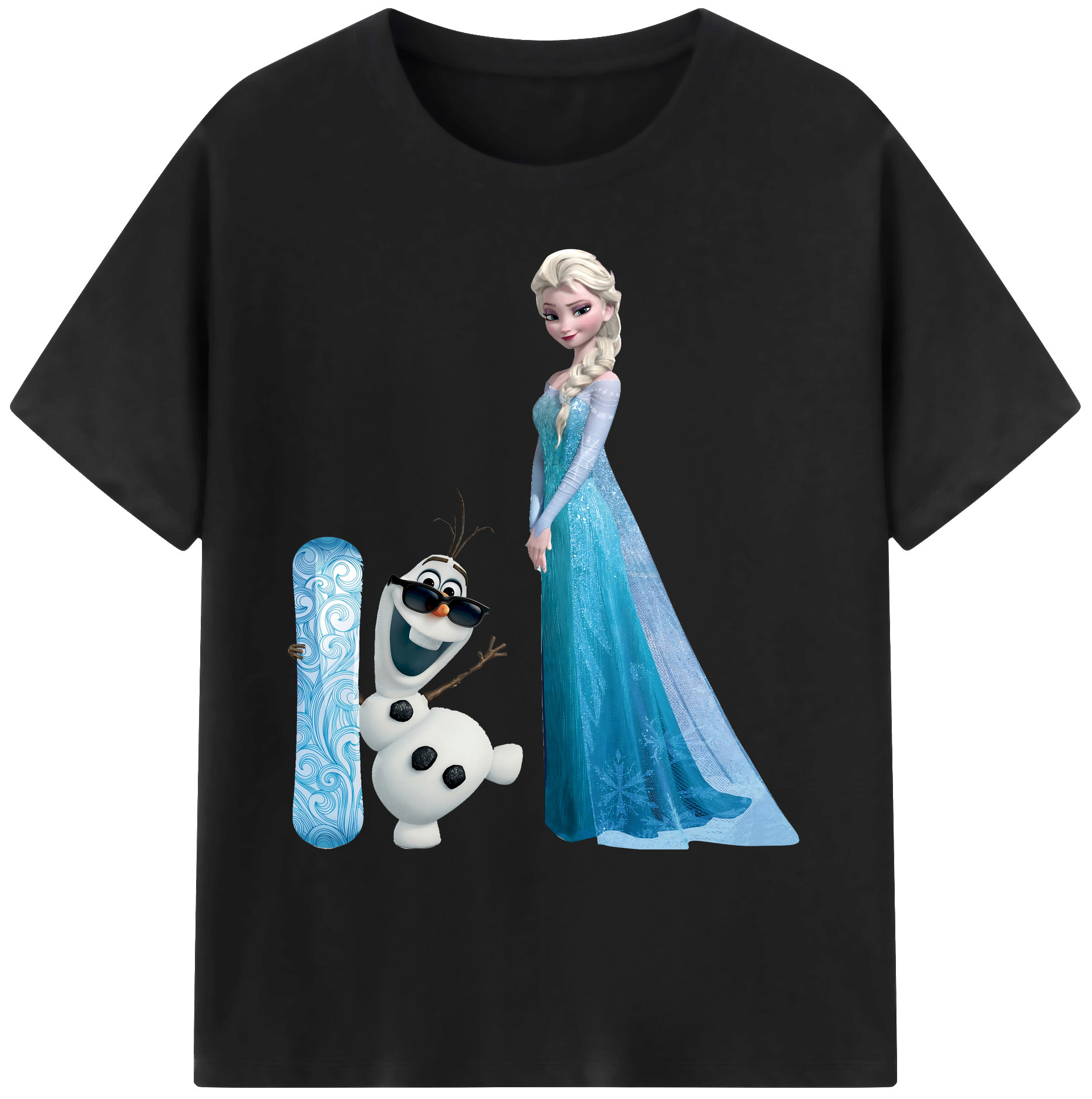 （画像用） アナと雪の女王 アンナ エルサ Frozen Anna Elsa 綿100％ メンズ半袖Tシャツ｜肌触りやわらか＆通気性
