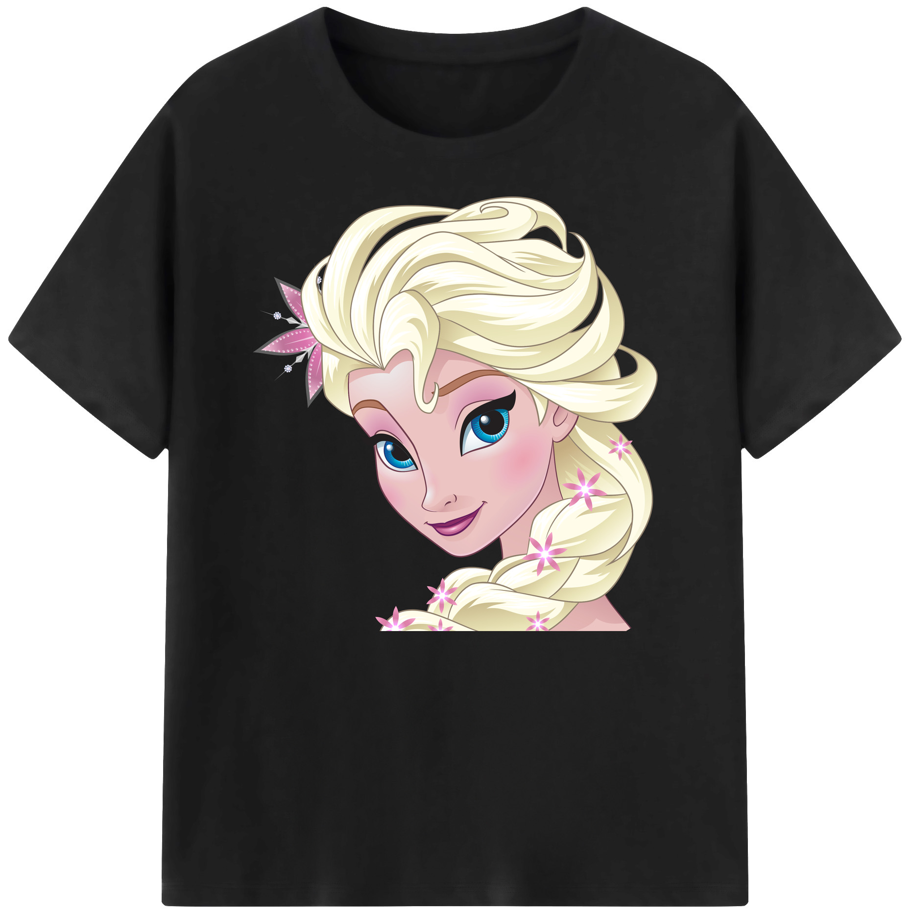 （画像用） アナと雪の女王 アンナ エルサ Frozen Anna Elsa 綿100％ メンズ半袖Tシャツ｜肌触りやわらか＆通気性
