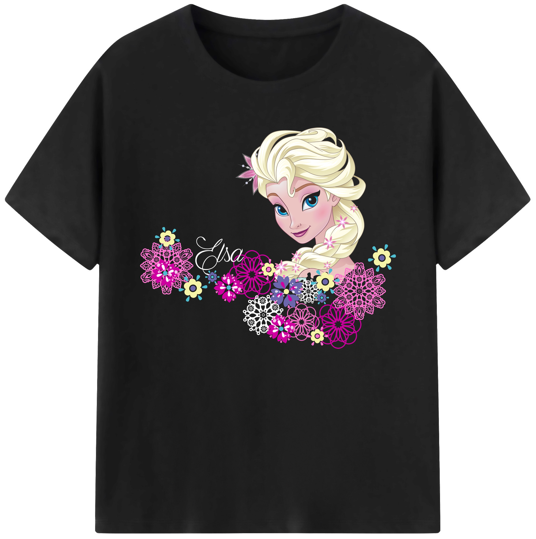 （画像用） アナと雪の女王 アンナ エルサ Frozen Anna Elsa 綿100％ メンズ半袖Tシャツ｜肌触りやわらか＆通気性