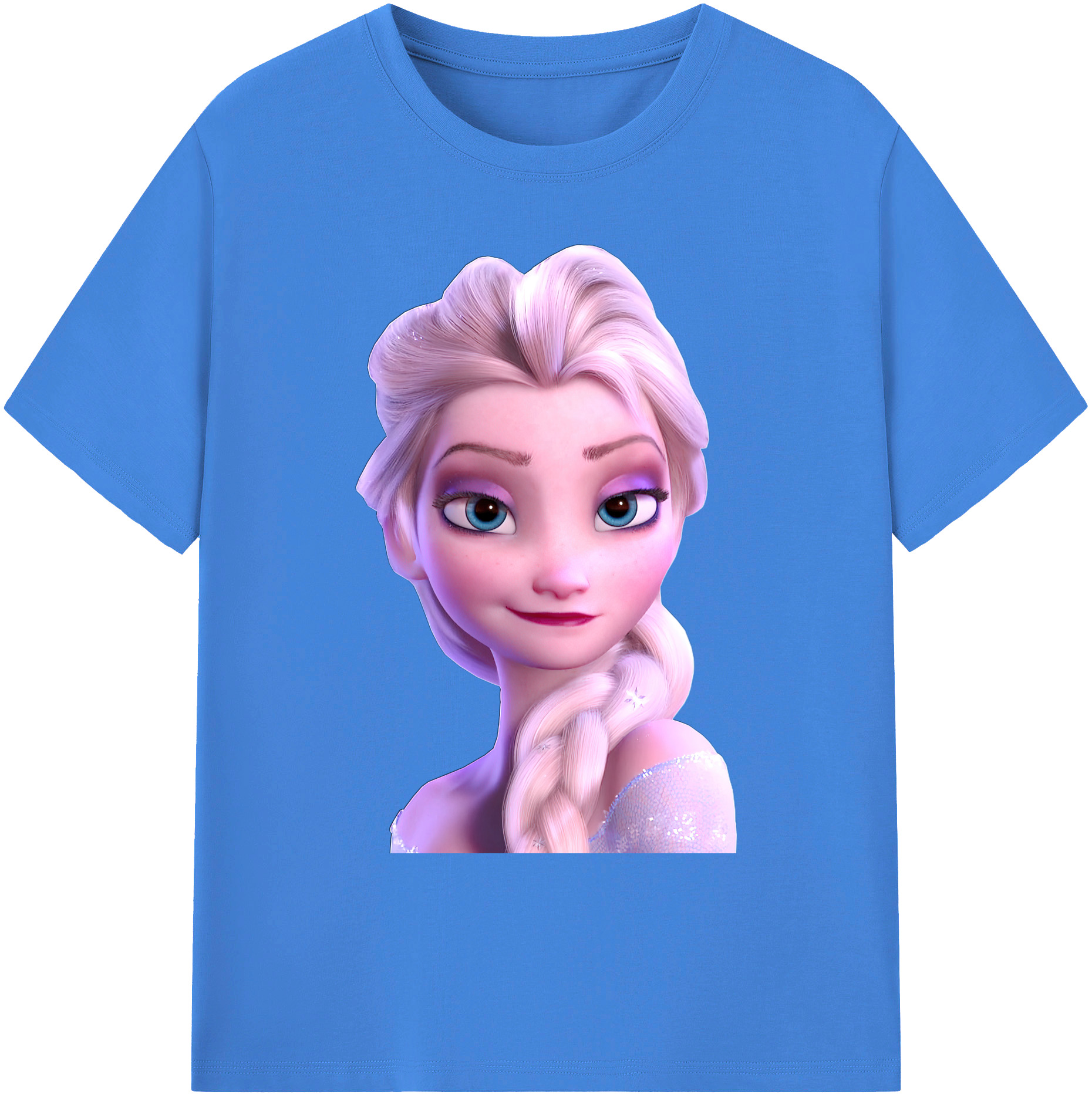 （画像用） アナと雪の女王 アンナ エルサ Frozen Anna Elsa 綿100％ メンズ半袖Tシャツ｜肌触りやわらか＆通気性