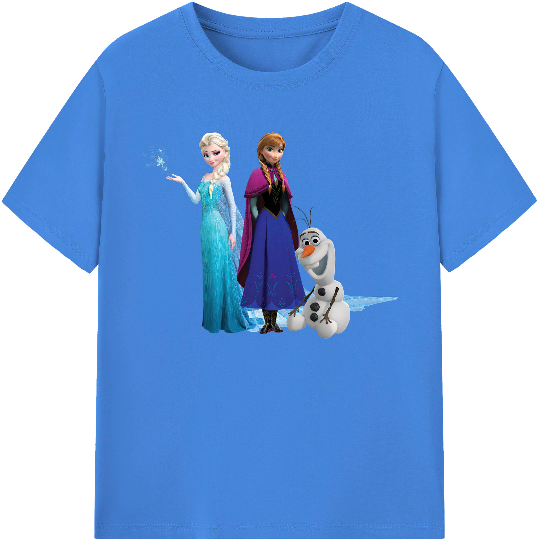 （画像用） アナと雪の女王 アンナ エルサ Frozen Anna Elsa 綿100％ メンズ半袖Tシャツ｜肌触りやわらか＆通気性
