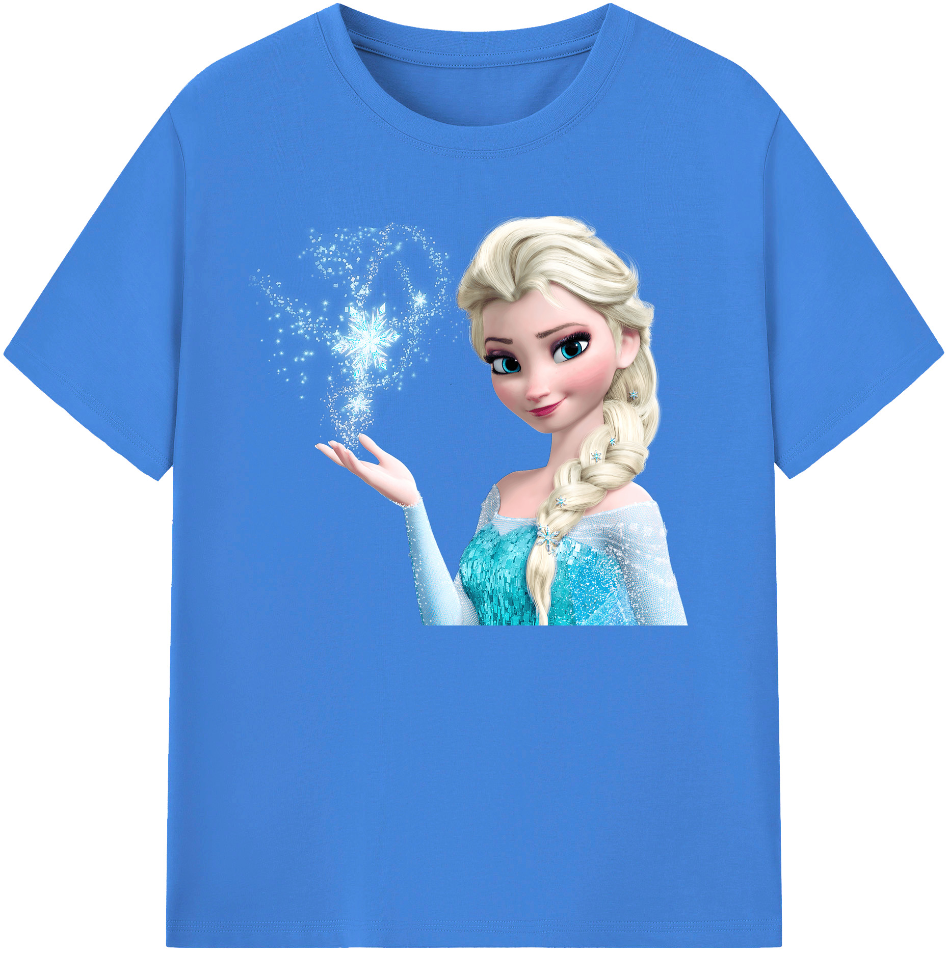 （画像用） アナと雪の女王 アンナ エルサ Frozen Anna Elsa 綿100％ メンズ半袖Tシャツ｜肌触りやわらか＆通気性