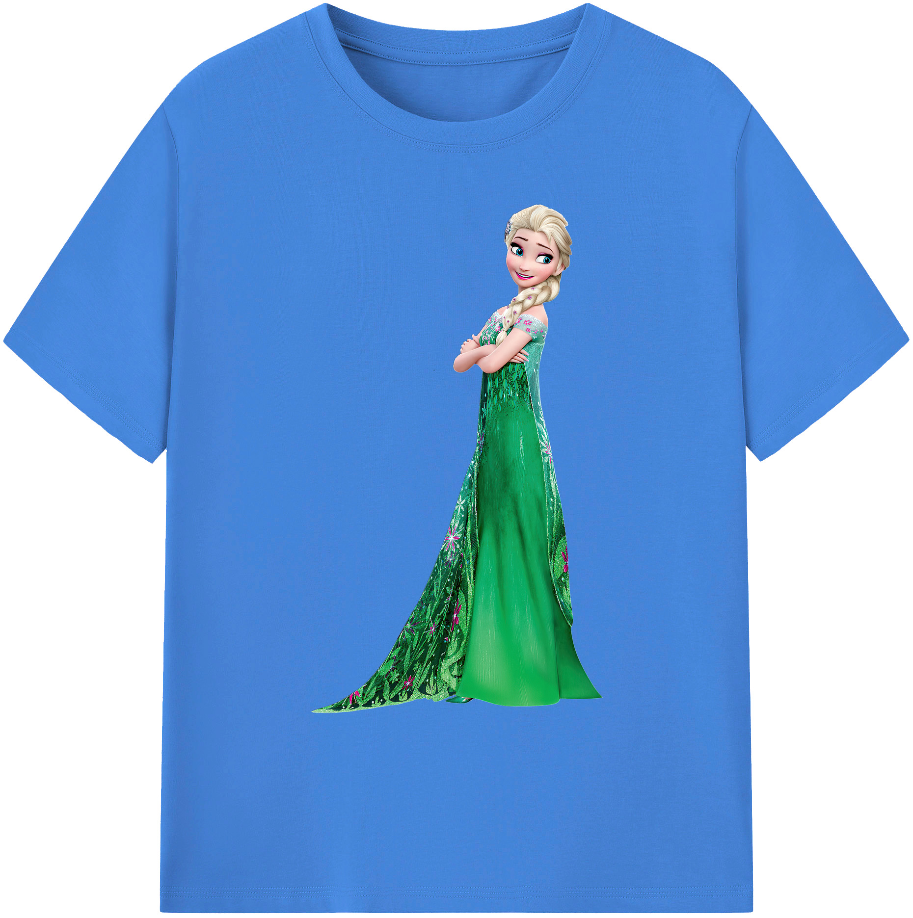 （画像用） アナと雪の女王 アンナ エルサ Frozen Anna Elsa 綿100％ メンズ半袖Tシャツ｜肌触りやわらか＆通気性