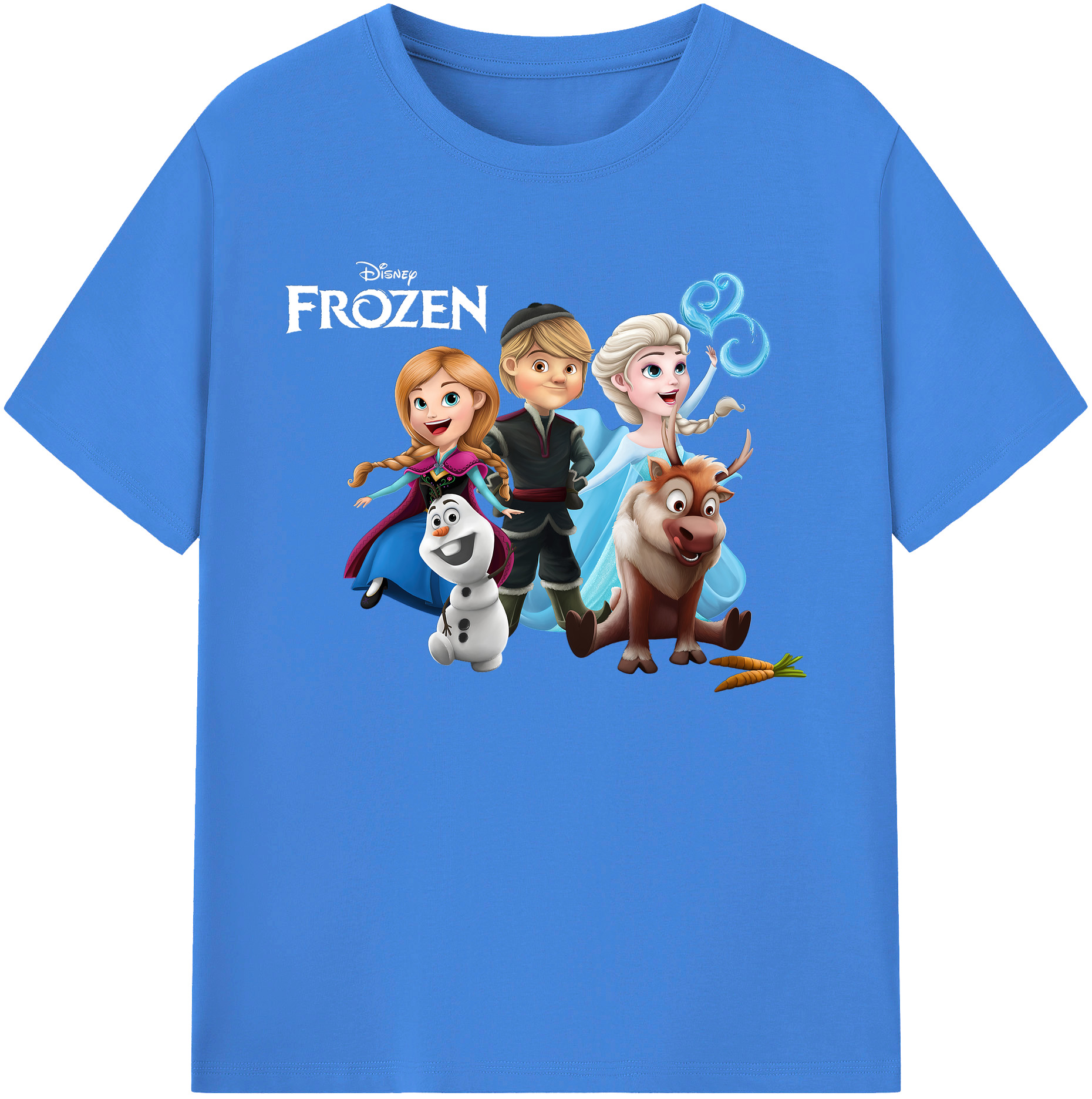 （画像用） アナと雪の女王 アンナ エルサ Frozen Anna Elsa 綿100％ メンズ半袖Tシャツ｜肌触りやわらか＆通気性