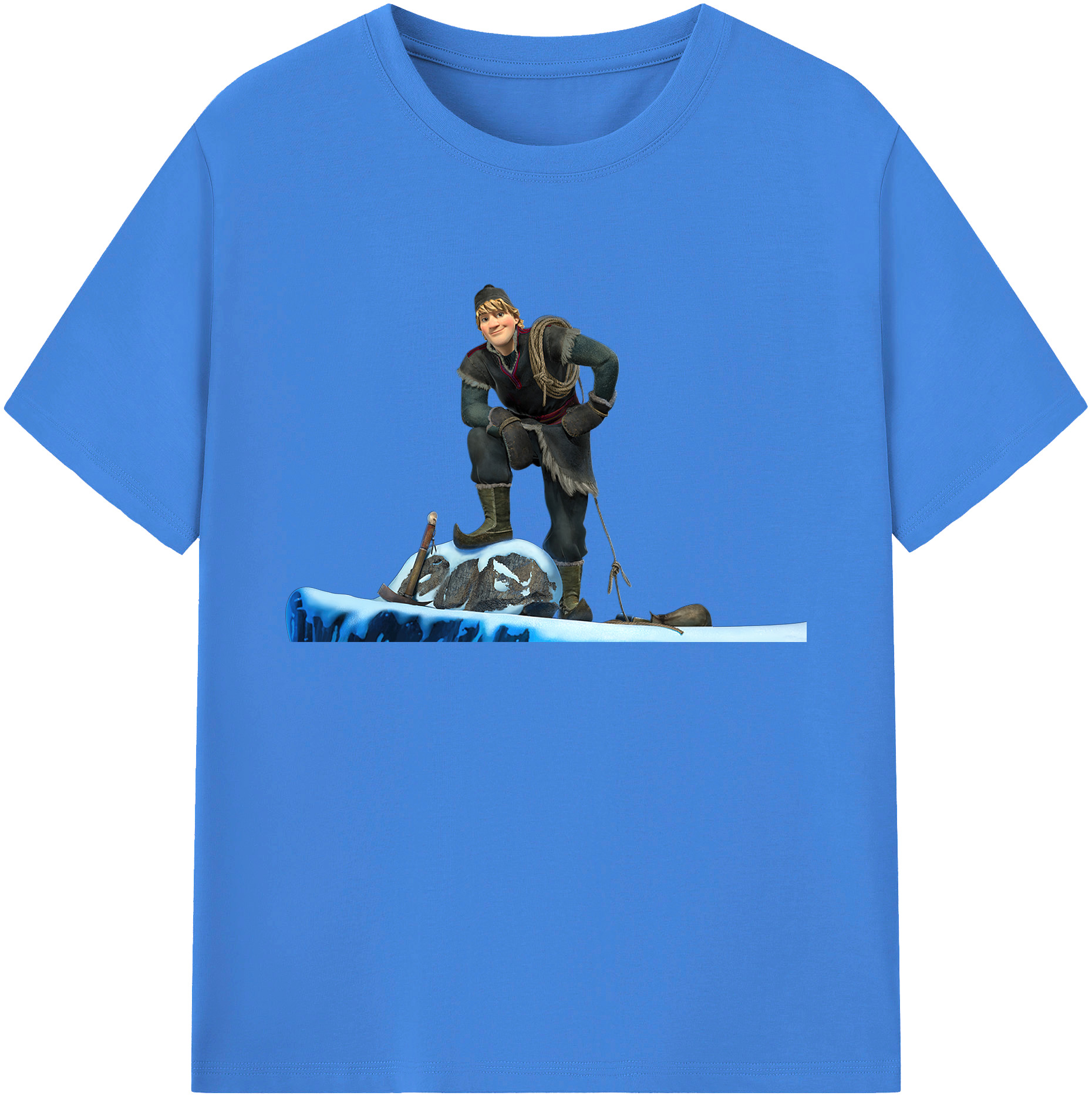（画像用） アナと雪の女王 アンナ エルサ Frozen Anna Elsa 綿100％ メンズ半袖Tシャツ｜肌触りやわらか＆通気性