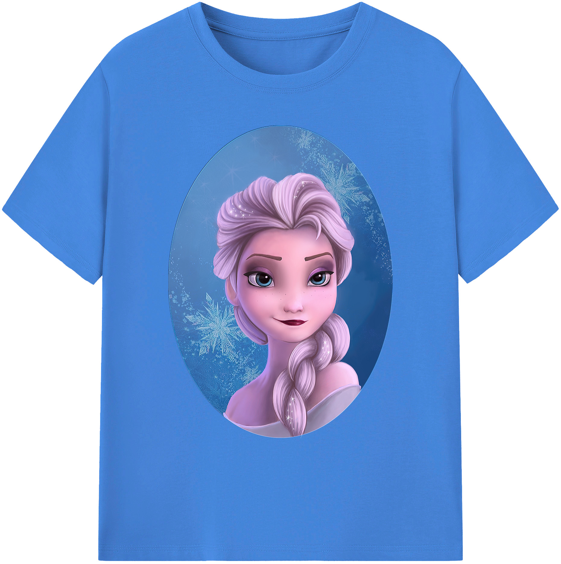 （画像用） アナと雪の女王 アンナ エルサ Frozen Anna Elsa 綿100％ メンズ半袖Tシャツ｜肌触りやわらか＆通気性