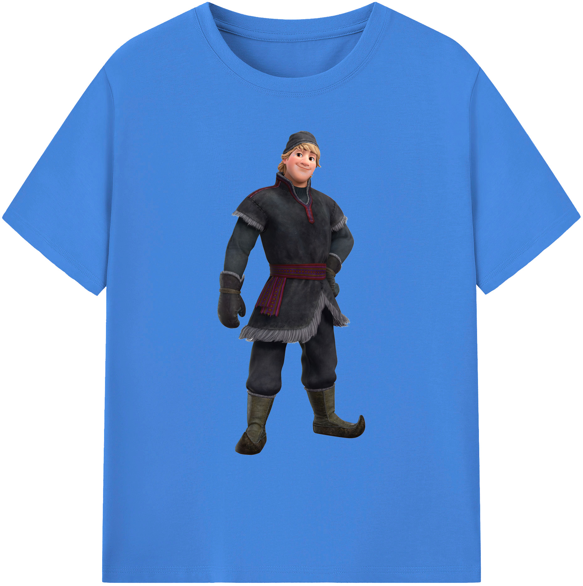 （画像用） アナと雪の女王 アンナ エルサ Frozen Anna Elsa 綿100％ メンズ半袖Tシャツ｜肌触りやわらか＆通気性