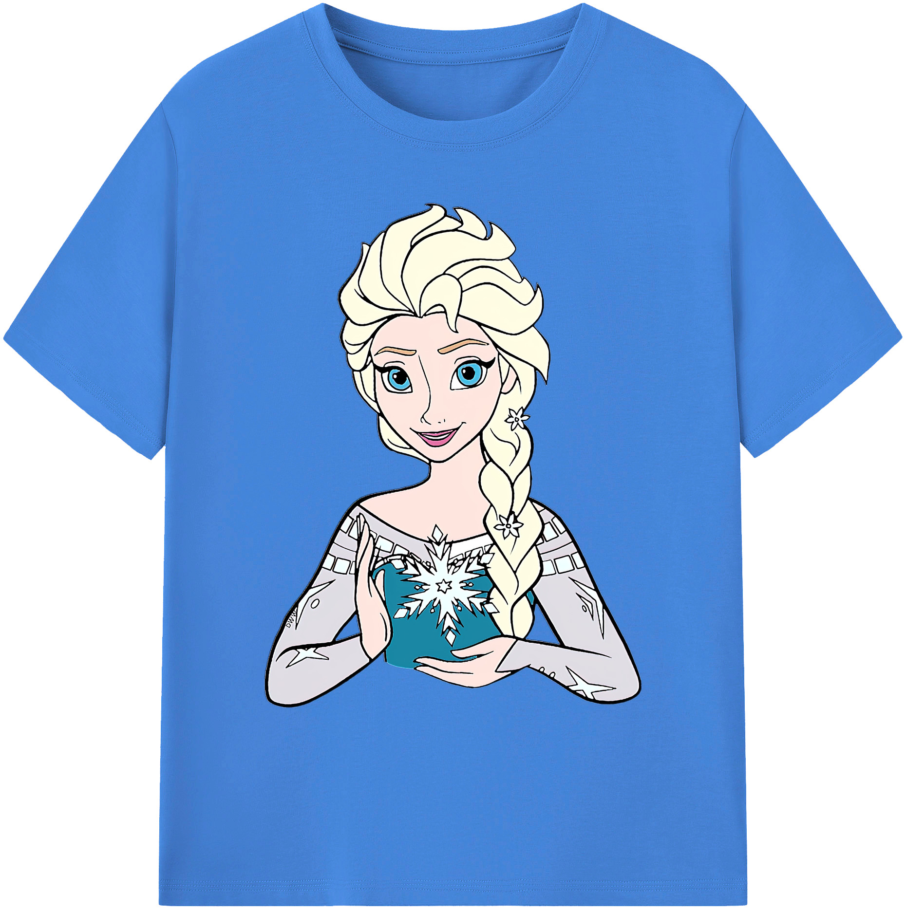 （画像用） アナと雪の女王 アンナ エルサ Frozen Anna Elsa 綿100％ メンズ半袖Tシャツ｜肌触りやわらか＆通気性