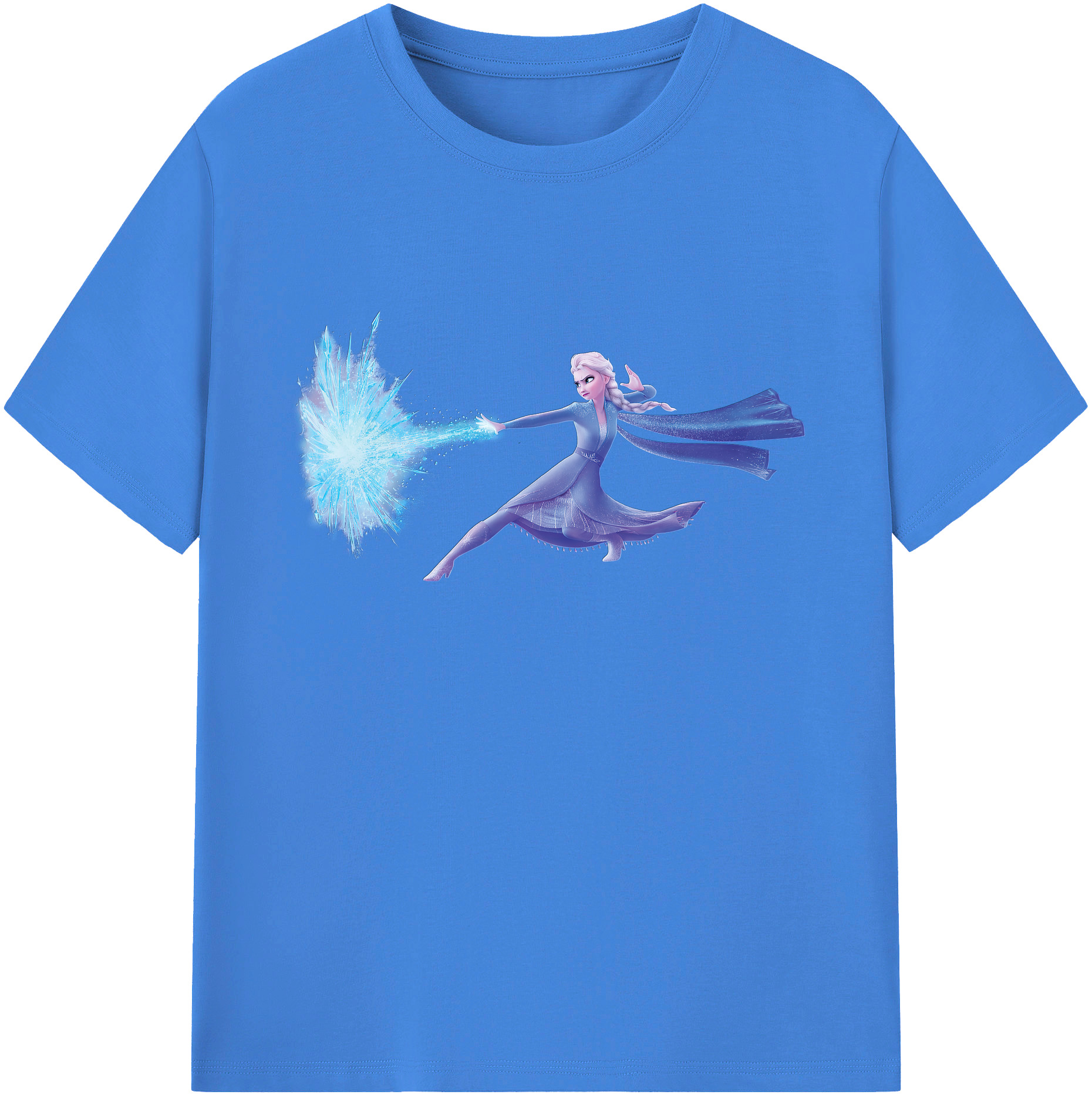 （画像用） アナと雪の女王 アンナ エルサ Frozen Anna Elsa 綿100％ メンズ半袖Tシャツ｜肌触りやわらか＆通気性