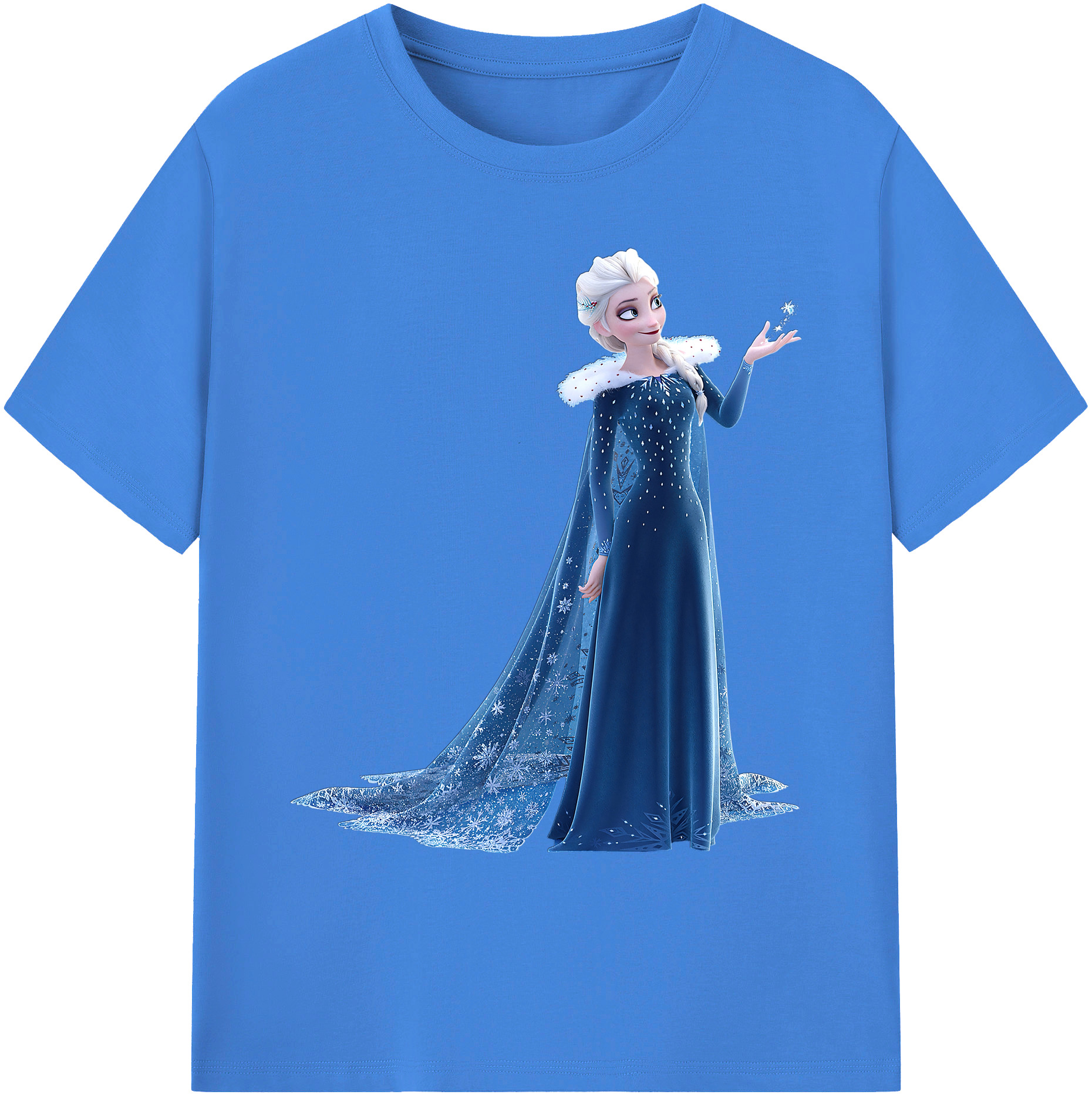 （画像用） アナと雪の女王 アンナ エルサ Frozen Anna Elsa 綿100％ メンズ半袖Tシャツ｜肌触りやわらか＆通気性