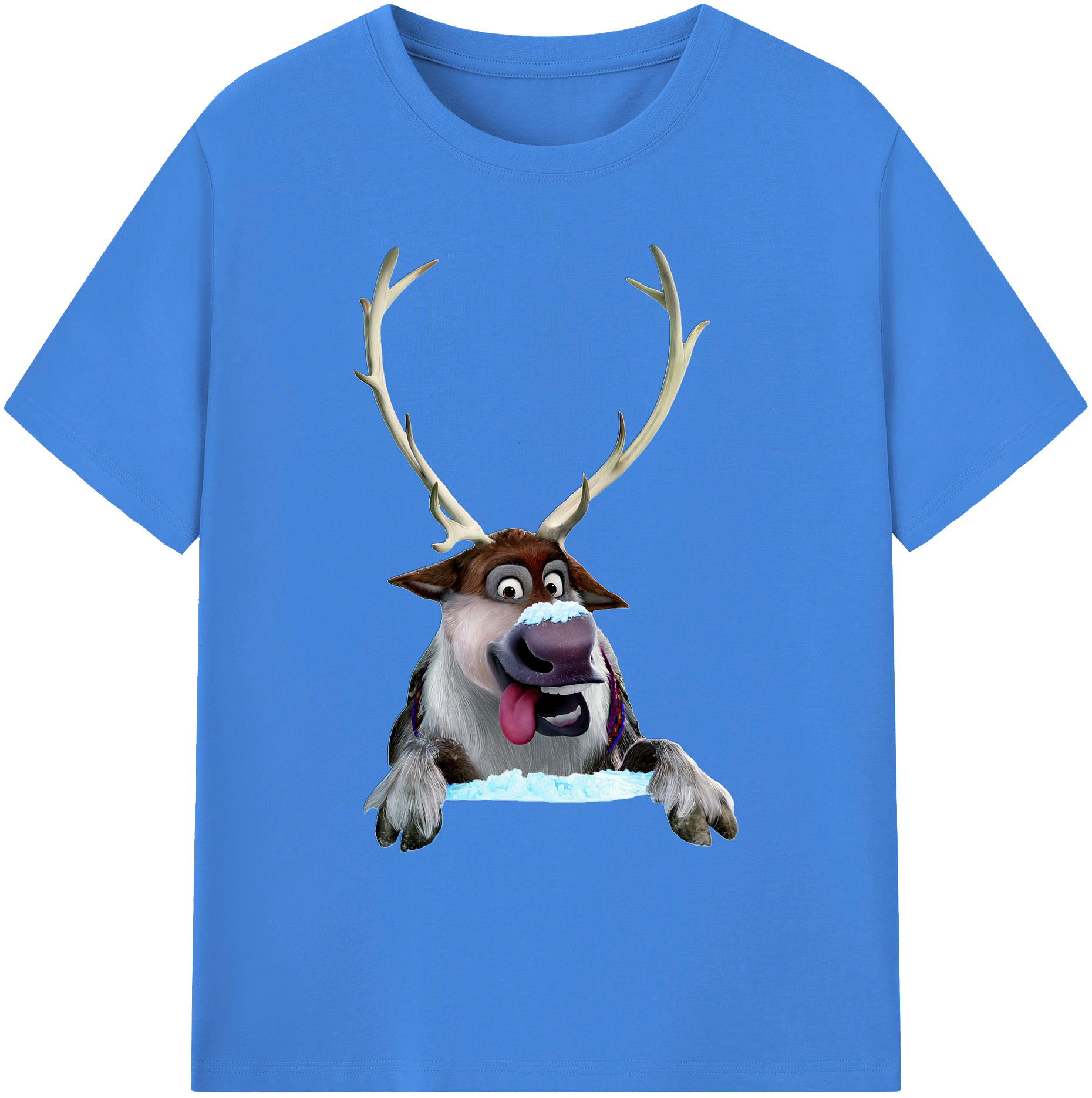 （画像用） アナと雪の女王 アンナ エルサ Frozen Anna Elsa 綿100％ メンズ半袖Tシャツ｜肌触りやわらか＆通気性