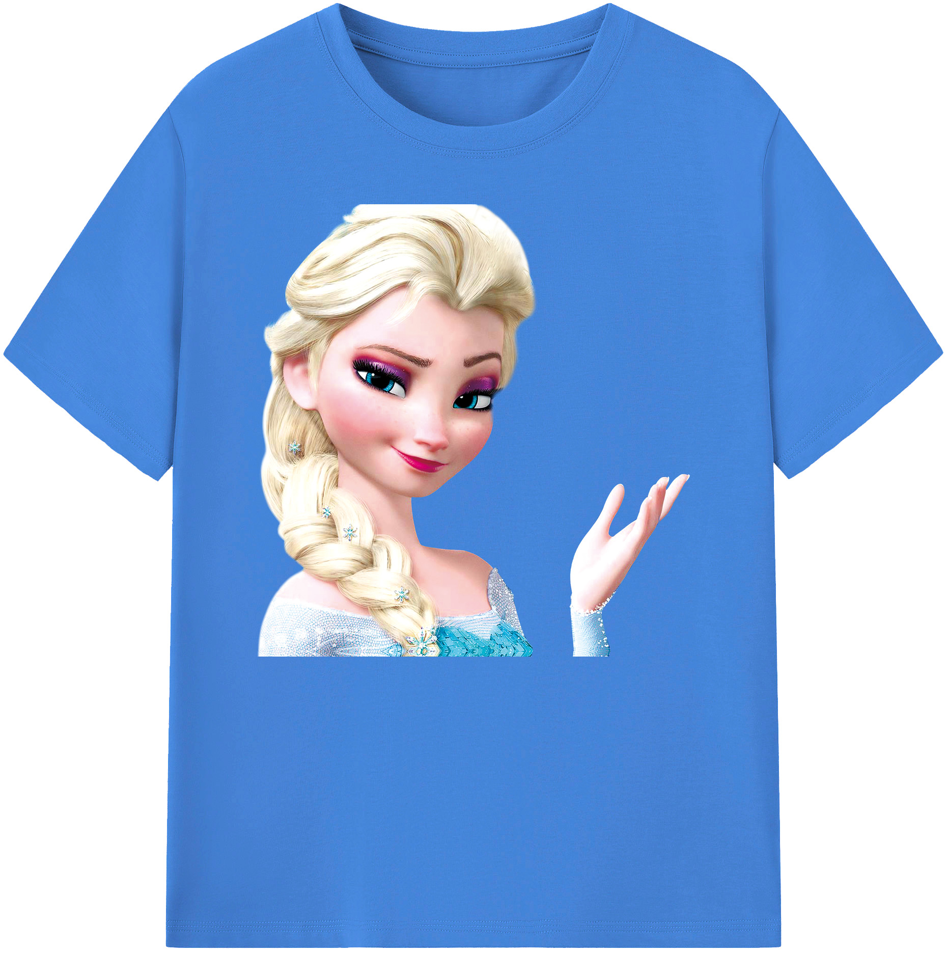 （画像用） アナと雪の女王 アンナ エルサ Frozen Anna Elsa 綿100％ メンズ半袖Tシャツ｜肌触りやわらか＆通気性