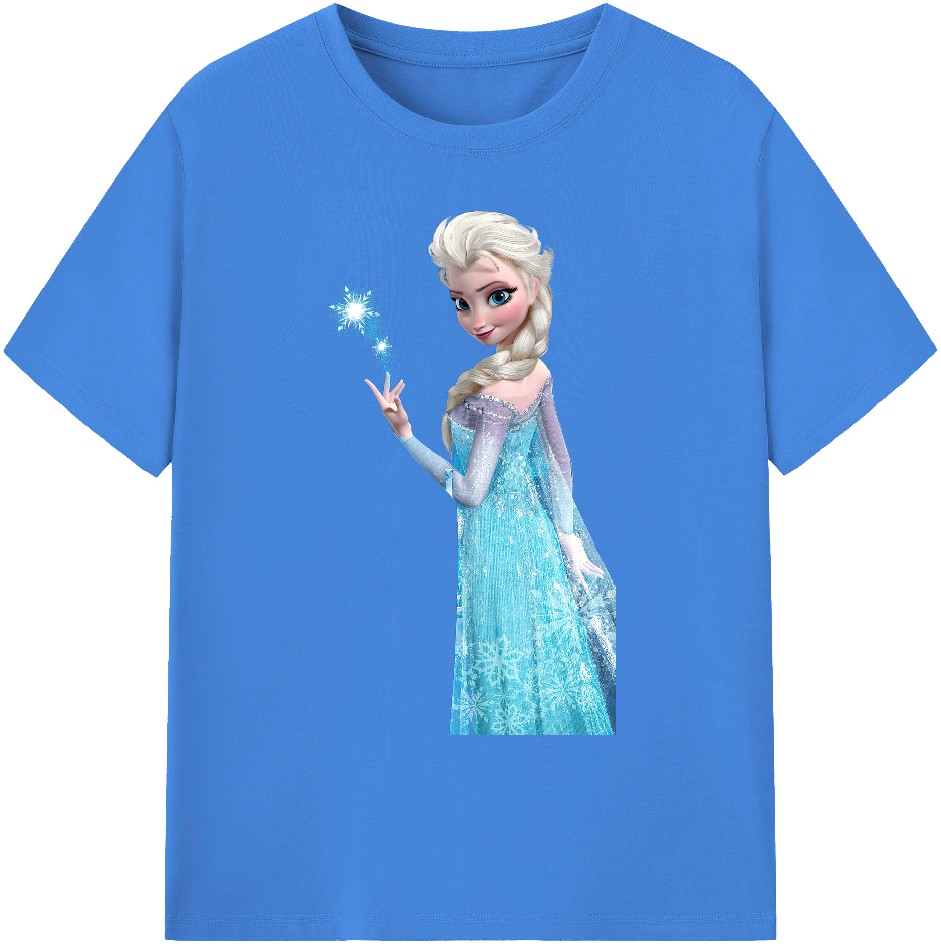 （画像用） アナと雪の女王 アンナ エルサ Frozen Anna Elsa 綿100％ メンズ半袖Tシャツ｜肌触りやわらか＆通気性