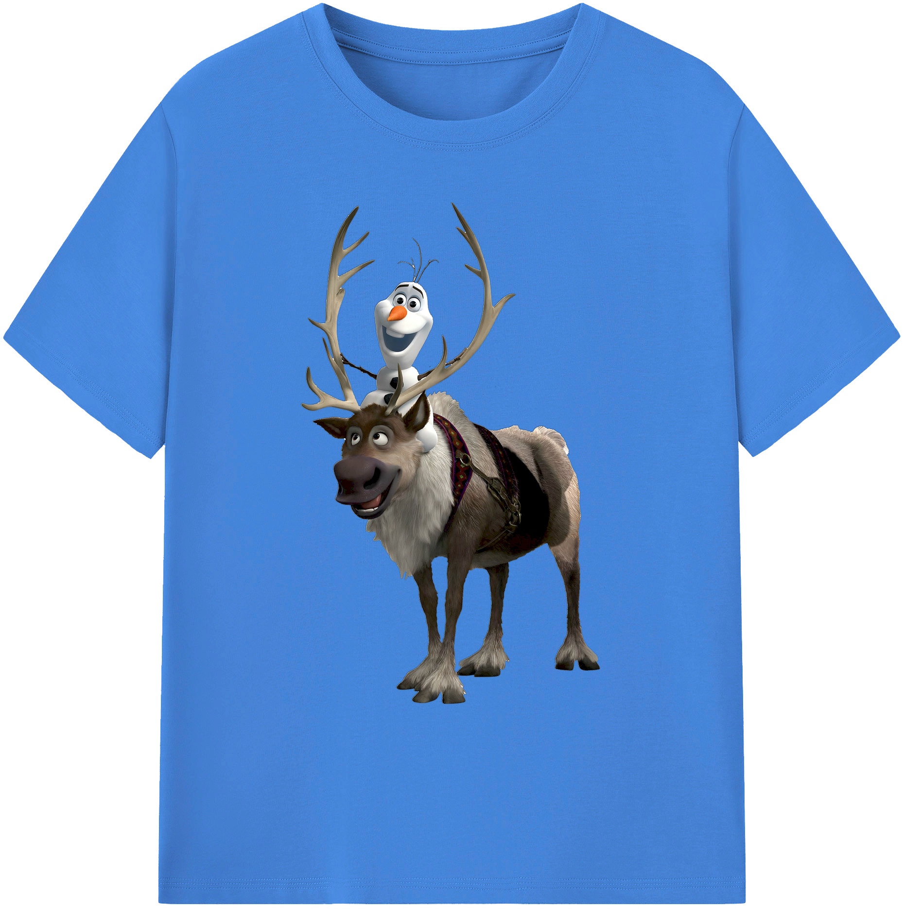 （画像用） アナと雪の女王 アンナ エルサ Frozen Anna Elsa 綿100％ メンズ半袖Tシャツ｜肌触りやわらか＆通気性
