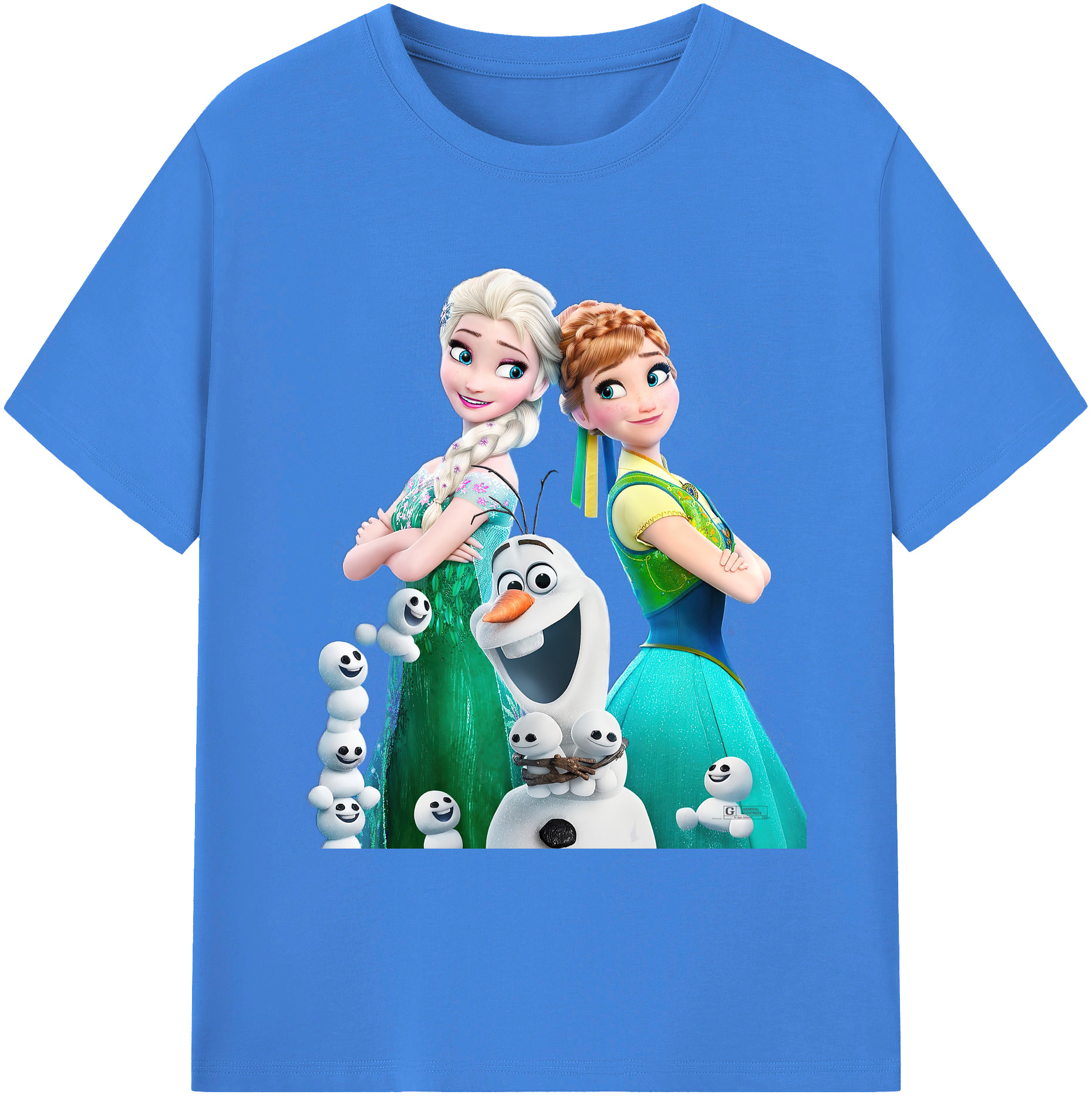 （画像用） アナと雪の女王 アンナ エルサ Frozen Anna Elsa 綿100％ メンズ半袖Tシャツ｜肌触りやわらか＆通気性