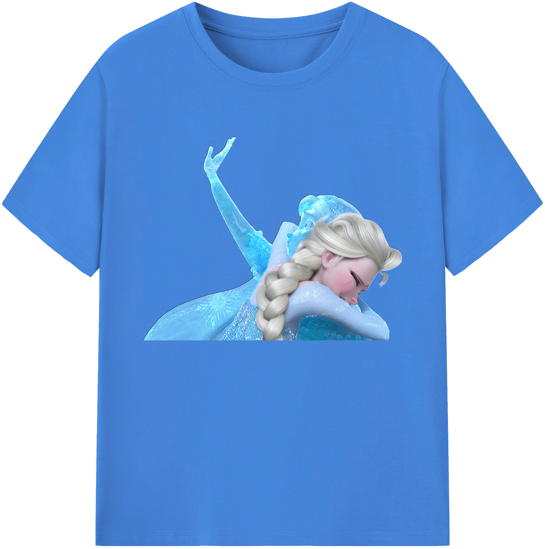 （画像用） アナと雪の女王 アンナ エルサ Frozen Anna Elsa 綿100％ メンズ半袖Tシャツ｜肌触りやわらか＆通気性